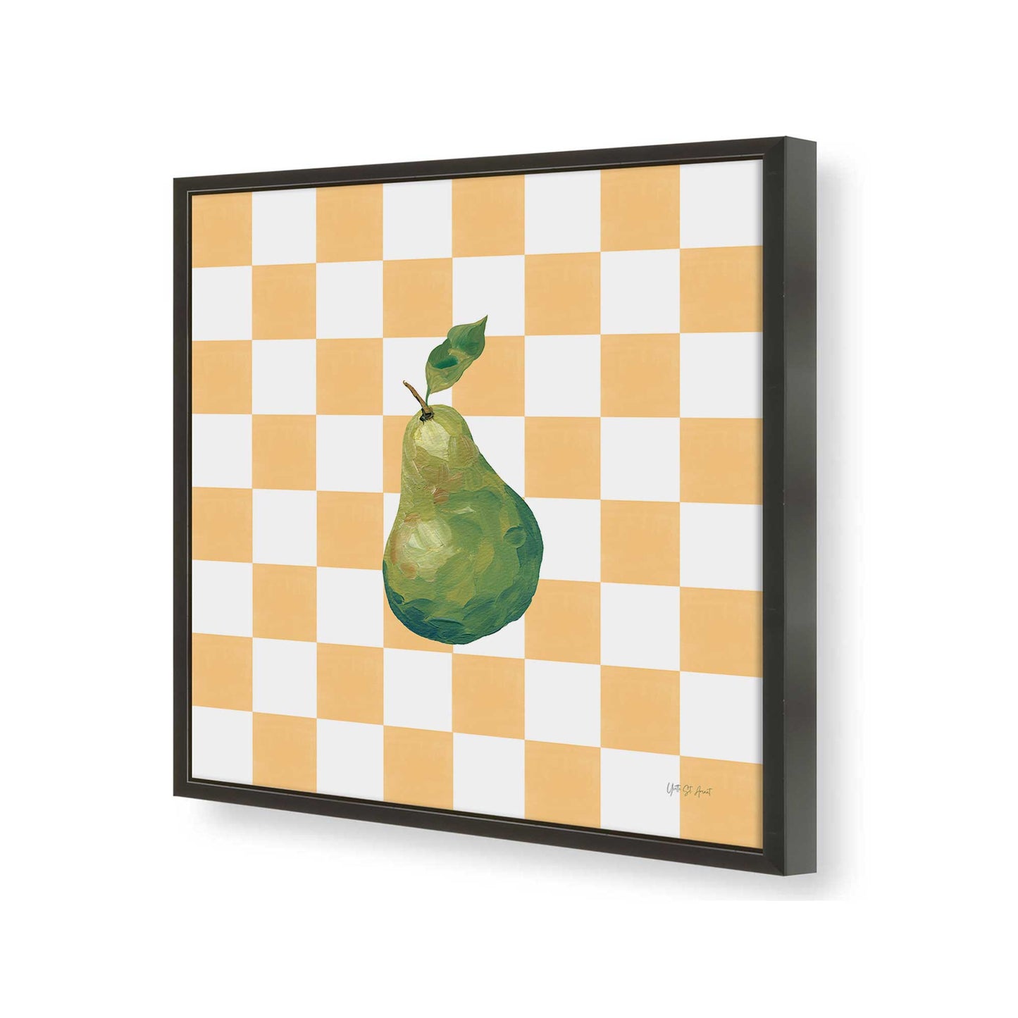 [Color:Satin Black], Picture of art in a Satin Black frame of the corner