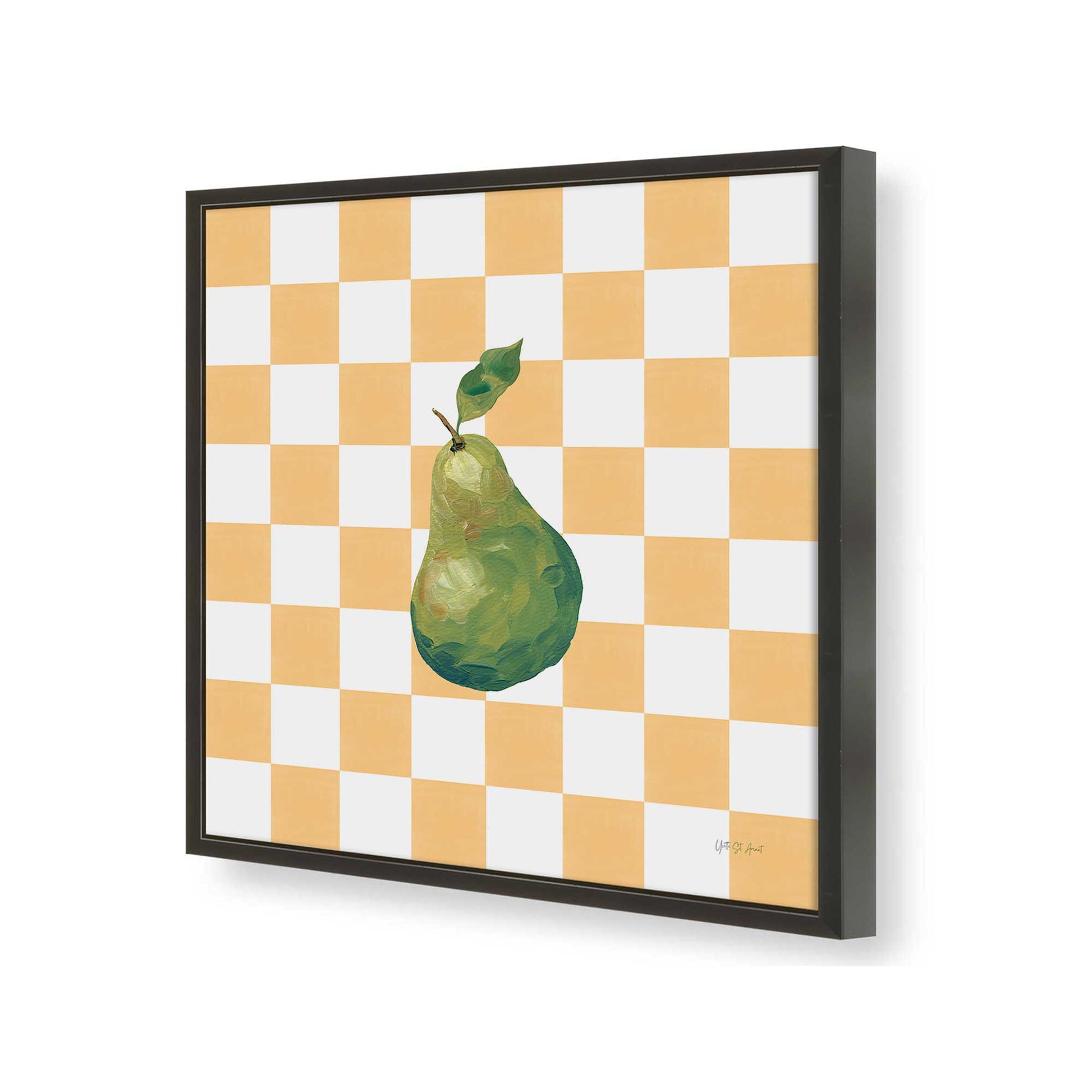 [Color:Satin Black], Picture of art in a Satin Black frame of the corner