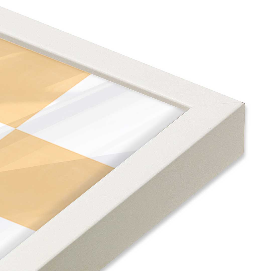 [Color:Opaque White], Picture of art in a Opaque White frame at an angle