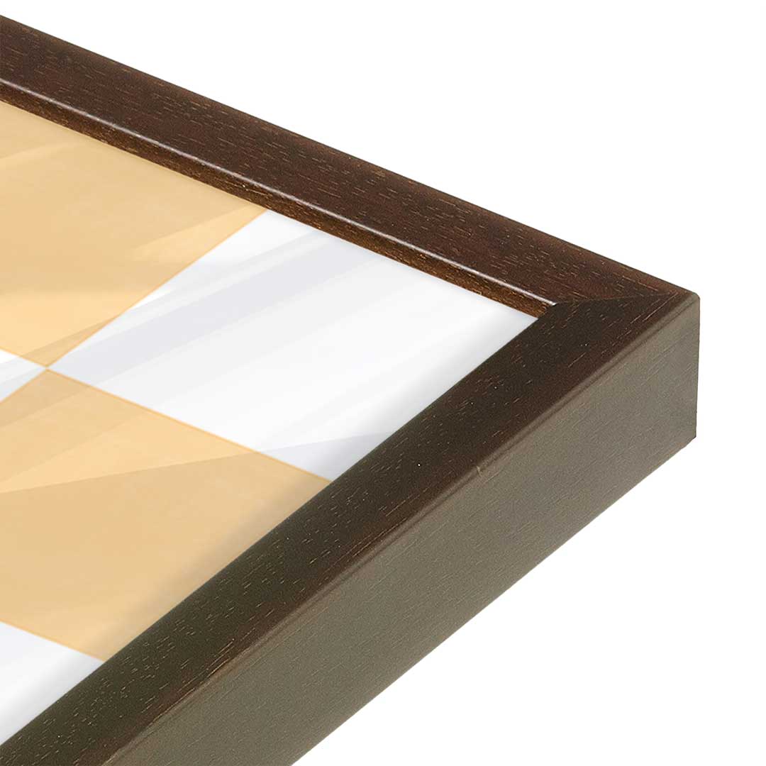 [Color:Espresso], Picture of art in a Espresso frame at an angle