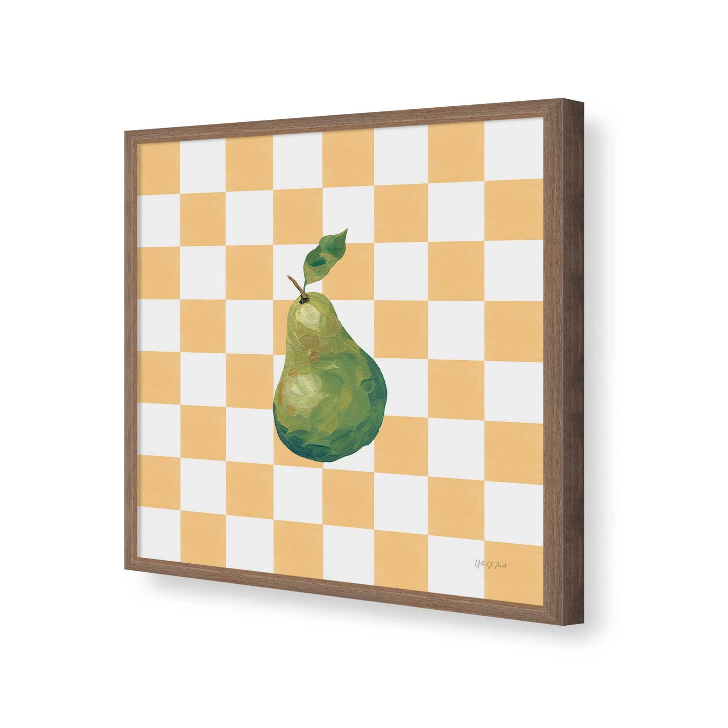 [Color:Walnut], Picture of art in a Walnut frame of the corner