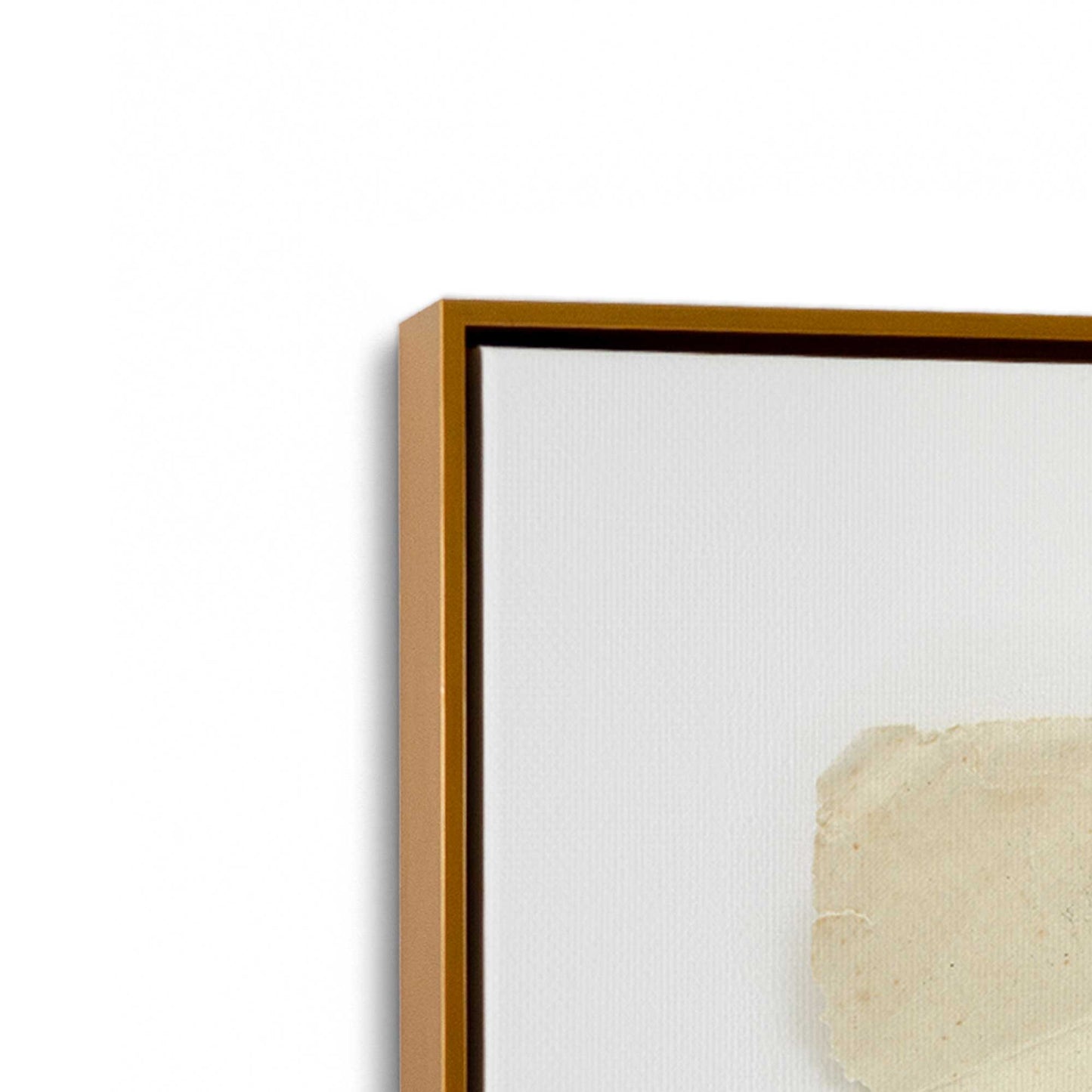 [Color:Polished Gold], Picture of art in a Polished Gold frame at an angle