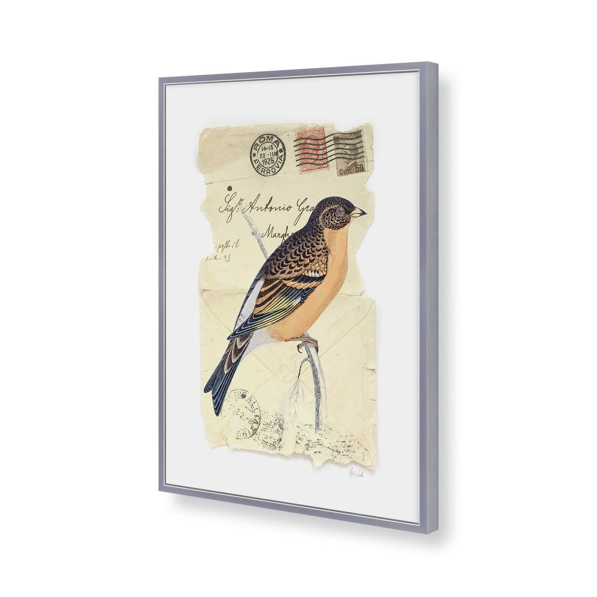 [Color:Polished Chrome], Picture of art in a Polished Chrome frame of the corner