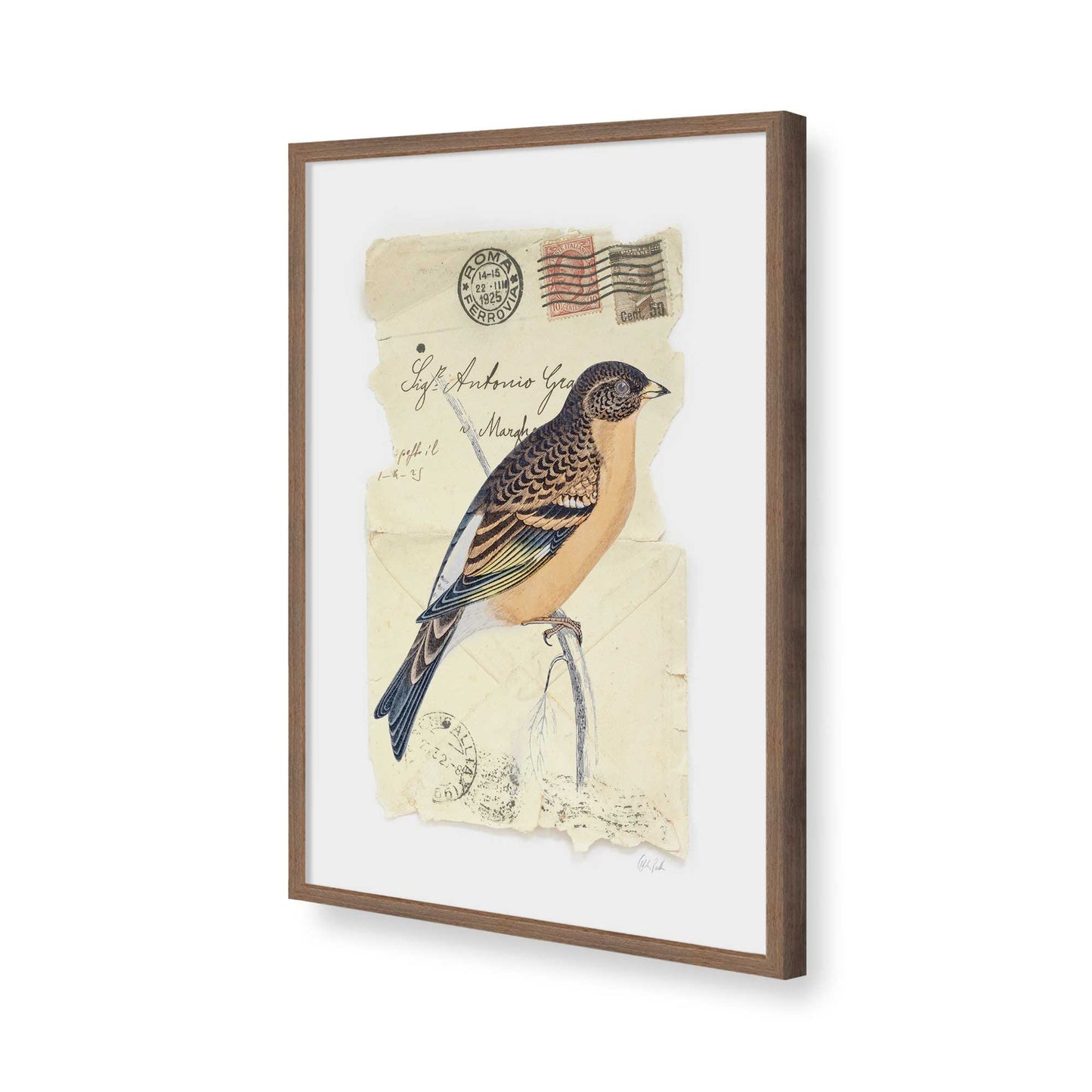[Color:Walnut], Picture of art in a Walnut frame of the corner