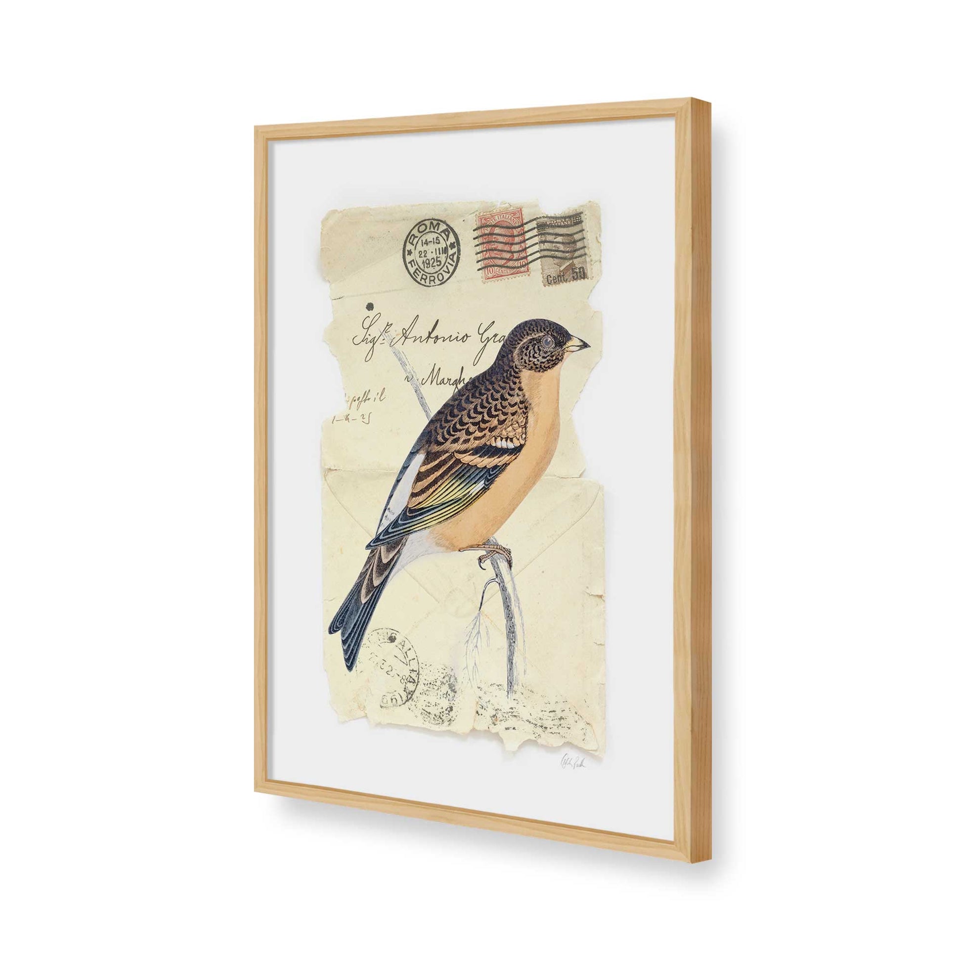 [Color:American Maple], Picture of art in a American Maple frame of the corner