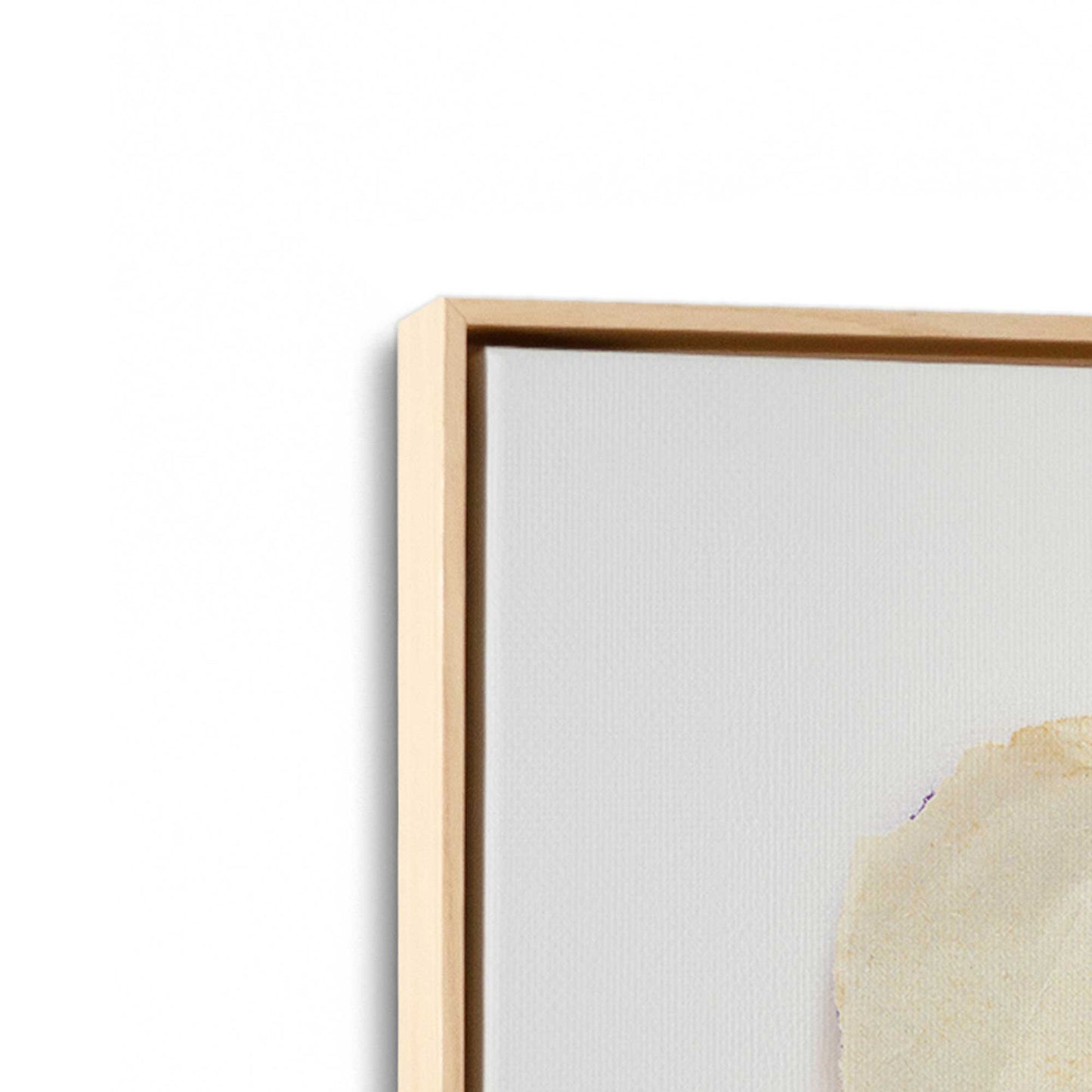 [Color:American Maple], Picture of art in a American Maple frame at an angle