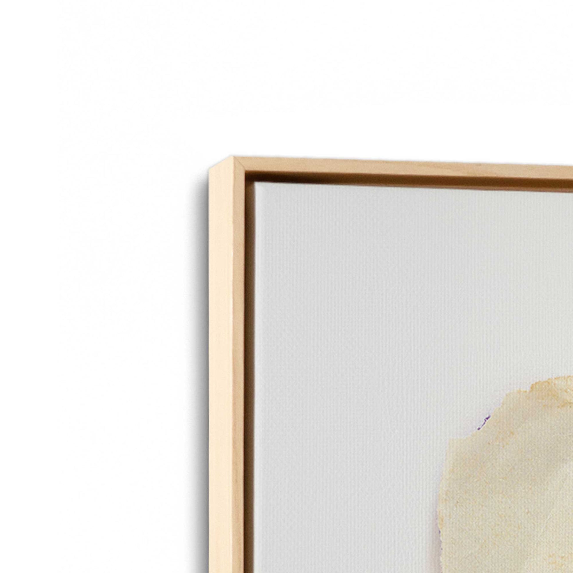 [Color:American Maple], Picture of art in a American Maple frame at an angle
