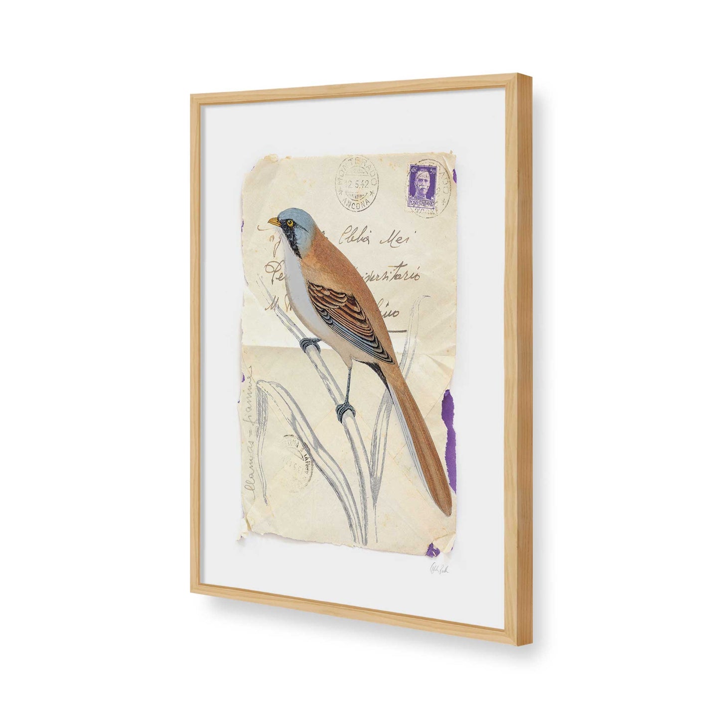 [Color:American Maple], Picture of art in a American Maple frame of the corner