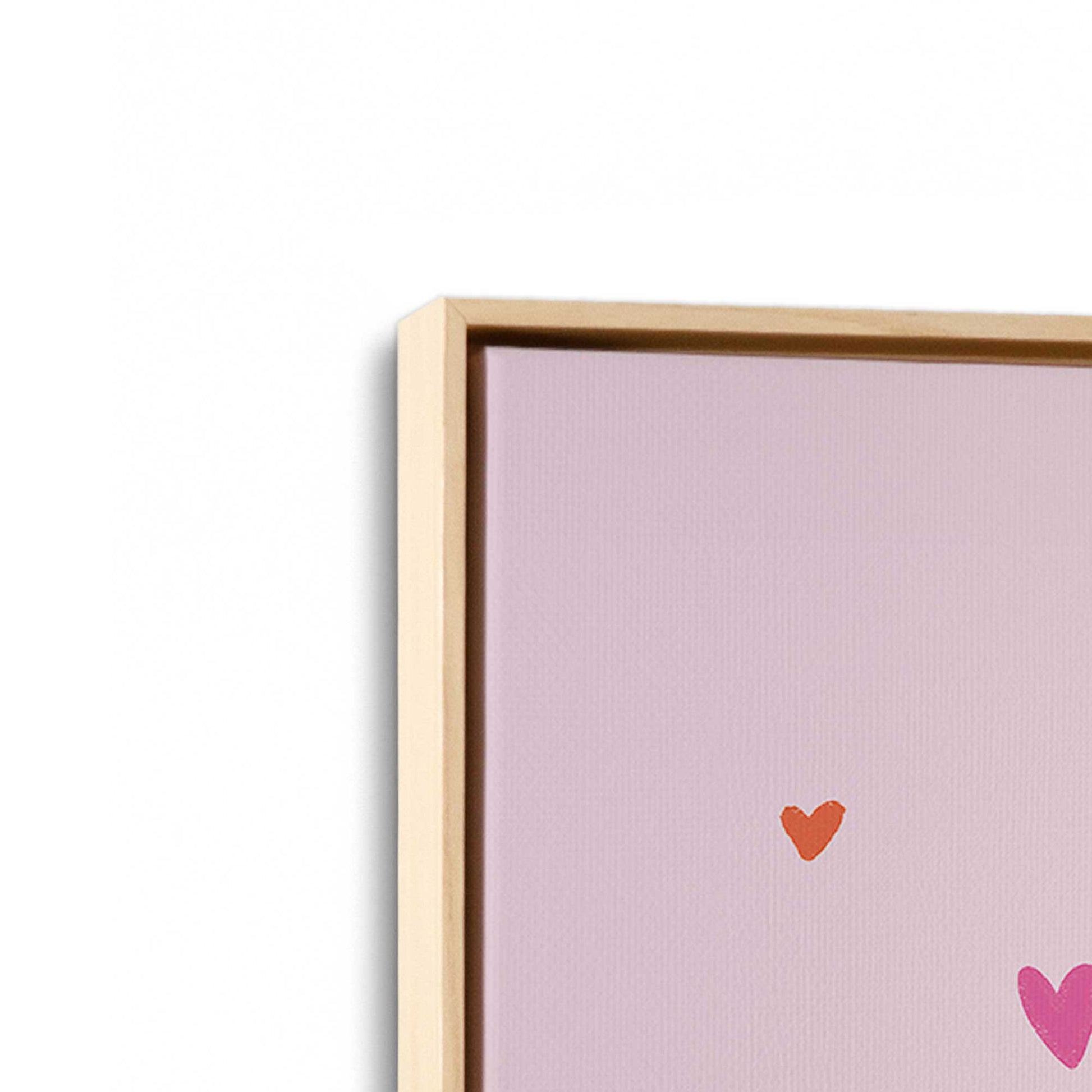 [Color:American Maple], Picture of art in a American Maple frame at an angle