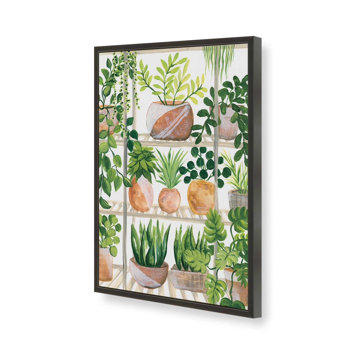 [Color:Satin Black], Picture of art in a Satin Black frame of the corner