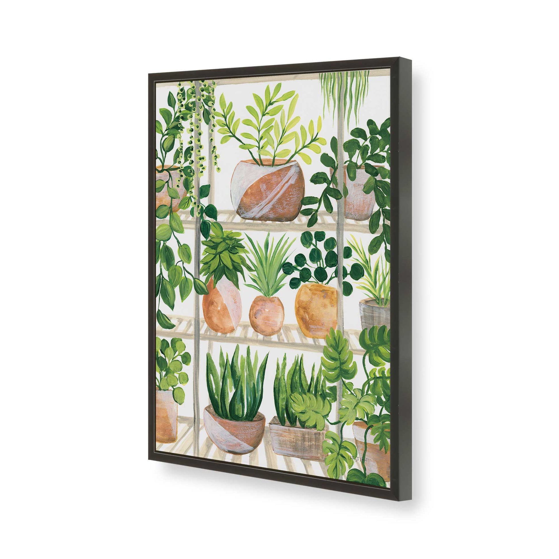 [Color:Satin Black], Picture of art in a Satin Black frame of the corner