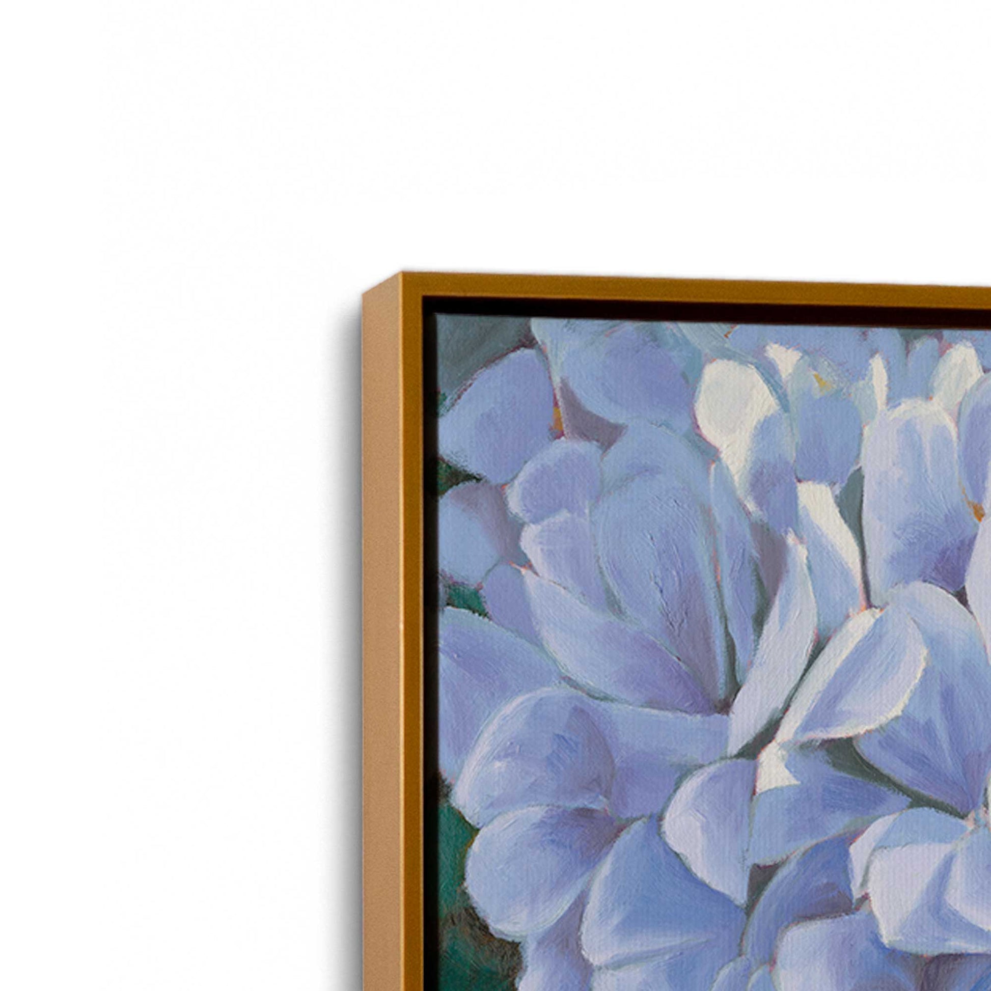 [Color:Polished Gold], Picture of art in a Polished Gold frame at an angle