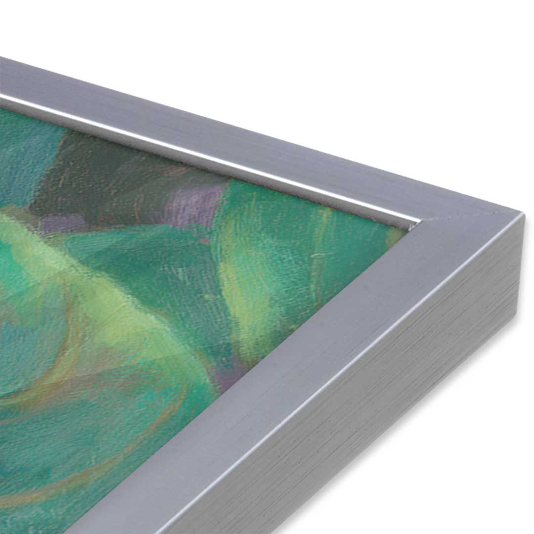 [Color:Polished Chrome], Picture of art in a Polished Chrome frame at an angle