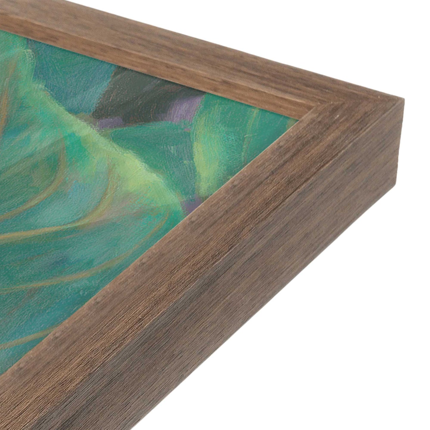 [Color:Walnut], Picture of art in a Walnut frame at an angle