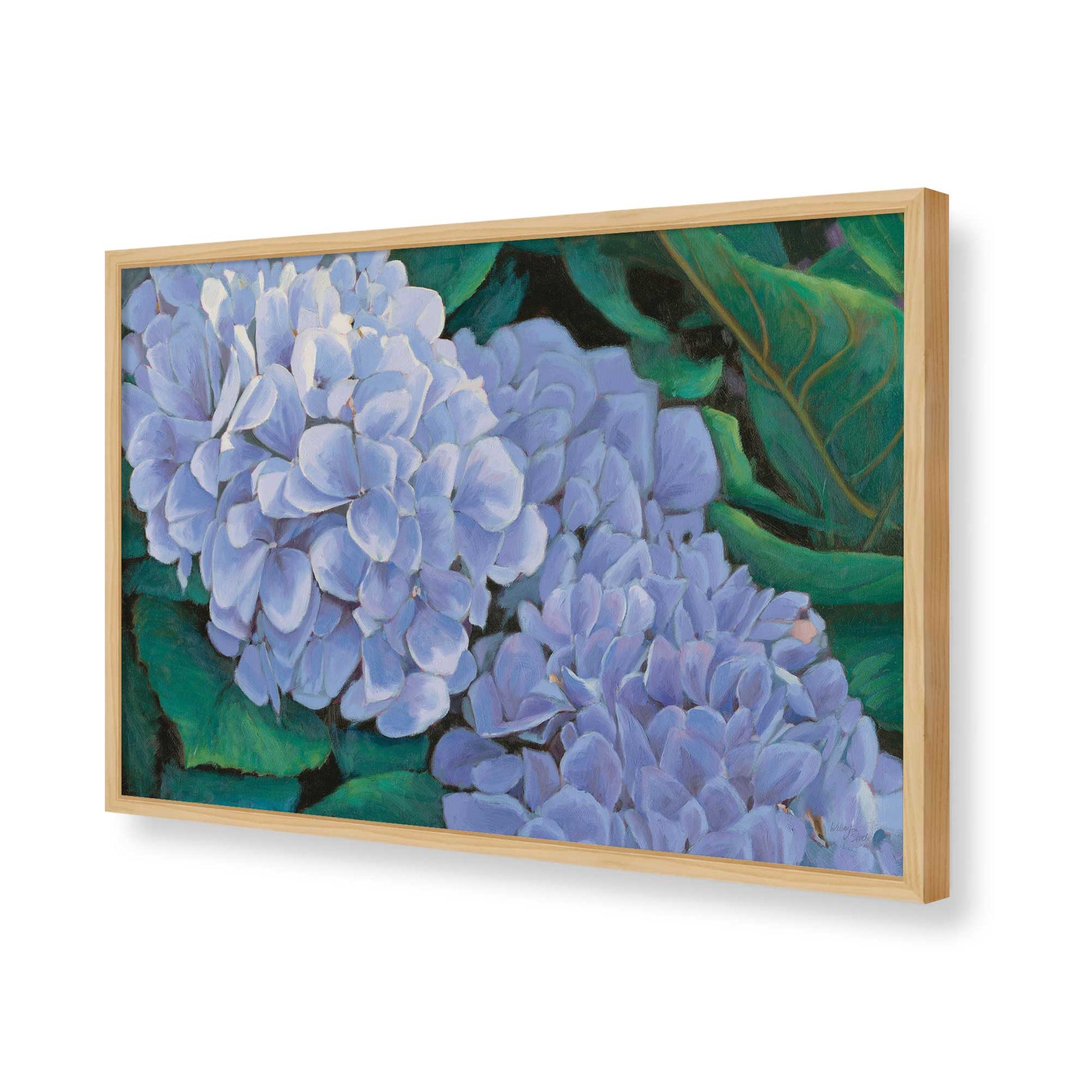 [Color:American Maple], Picture of art in a American Maple frame of the corner