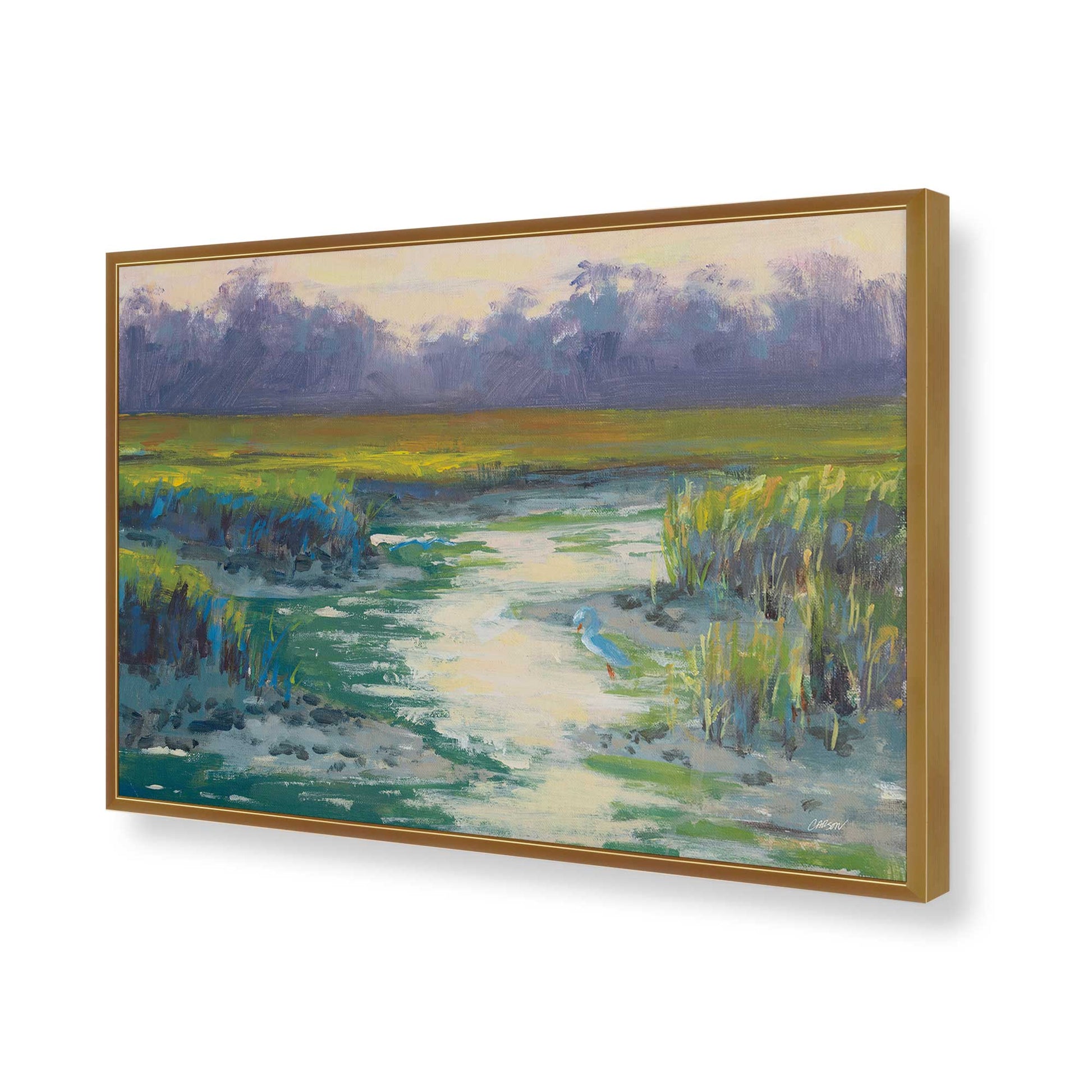 [Color:Polished Gold], Picture of art in a Polished Gold frame of the corner