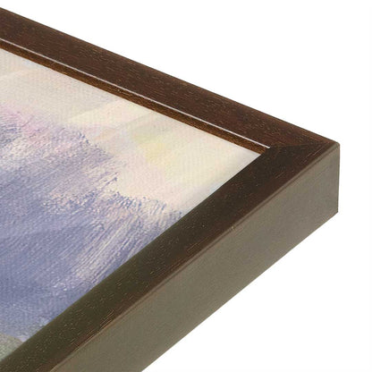 [Color:Brown], Picture of art in a Brown frame at an angle