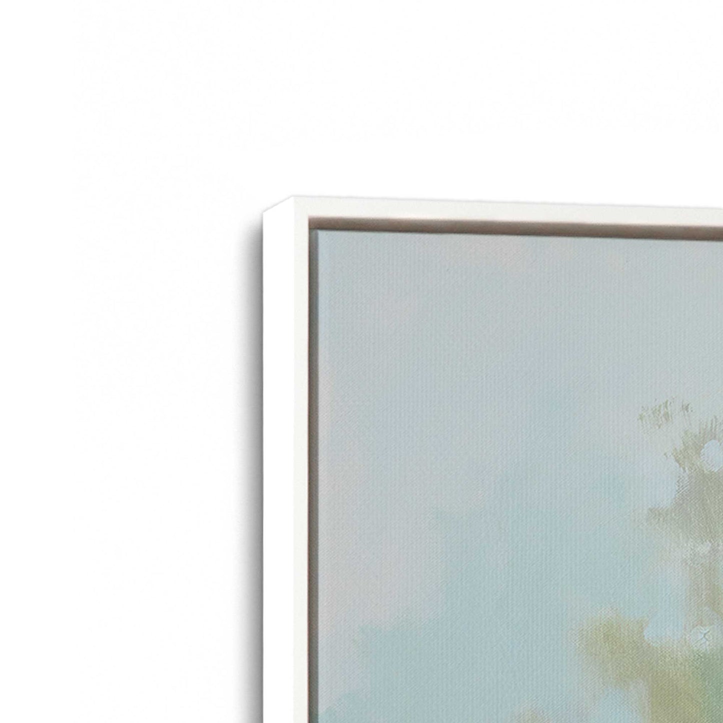 [Color:Opaque White], Picture of art in a White frame at an angle