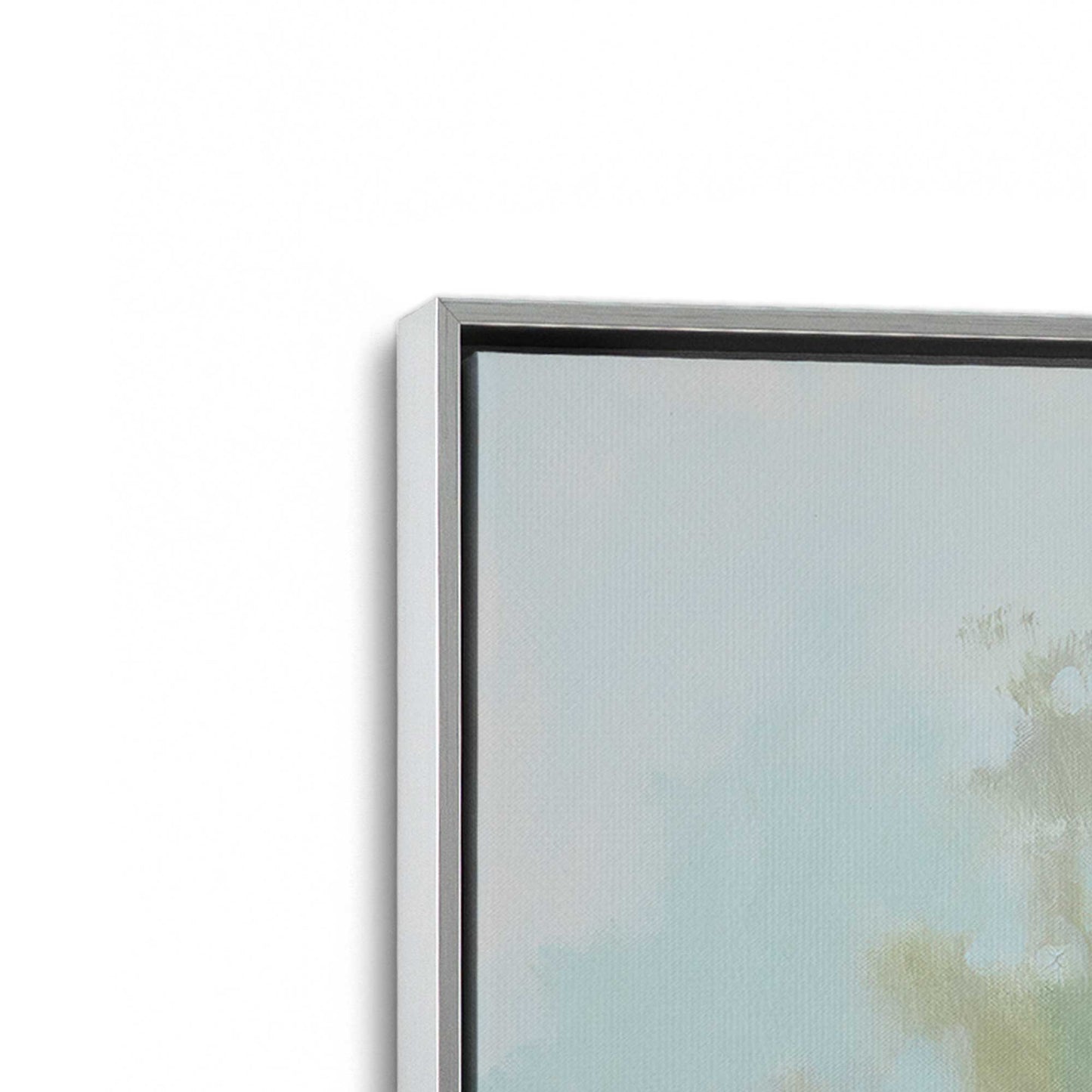 [Color:Polished Chrome], Picture of art in a Polished Chrome frame at an angle