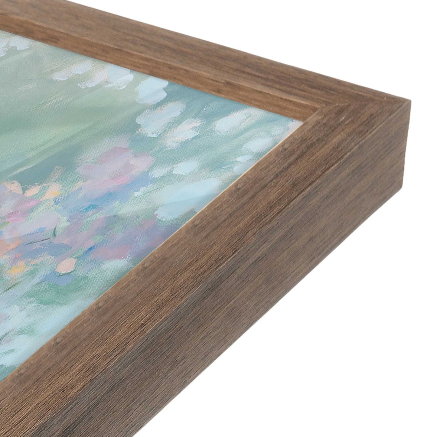 [Color:Walnut], Picture of art in a Walnut frame at an angle