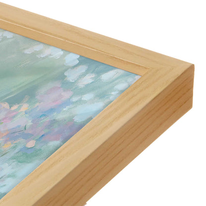[Color:American Maple], Picture of art in a American Maple frame at an angle