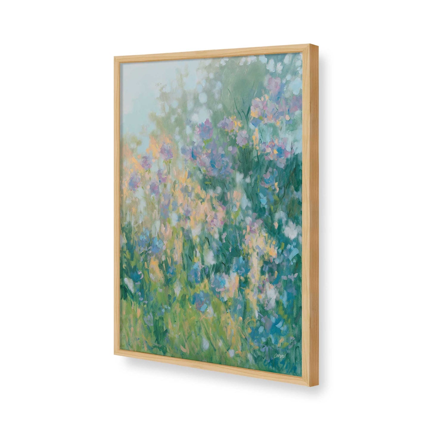 [Color:American Maple], Picture of art in a American Maple frame of the corner