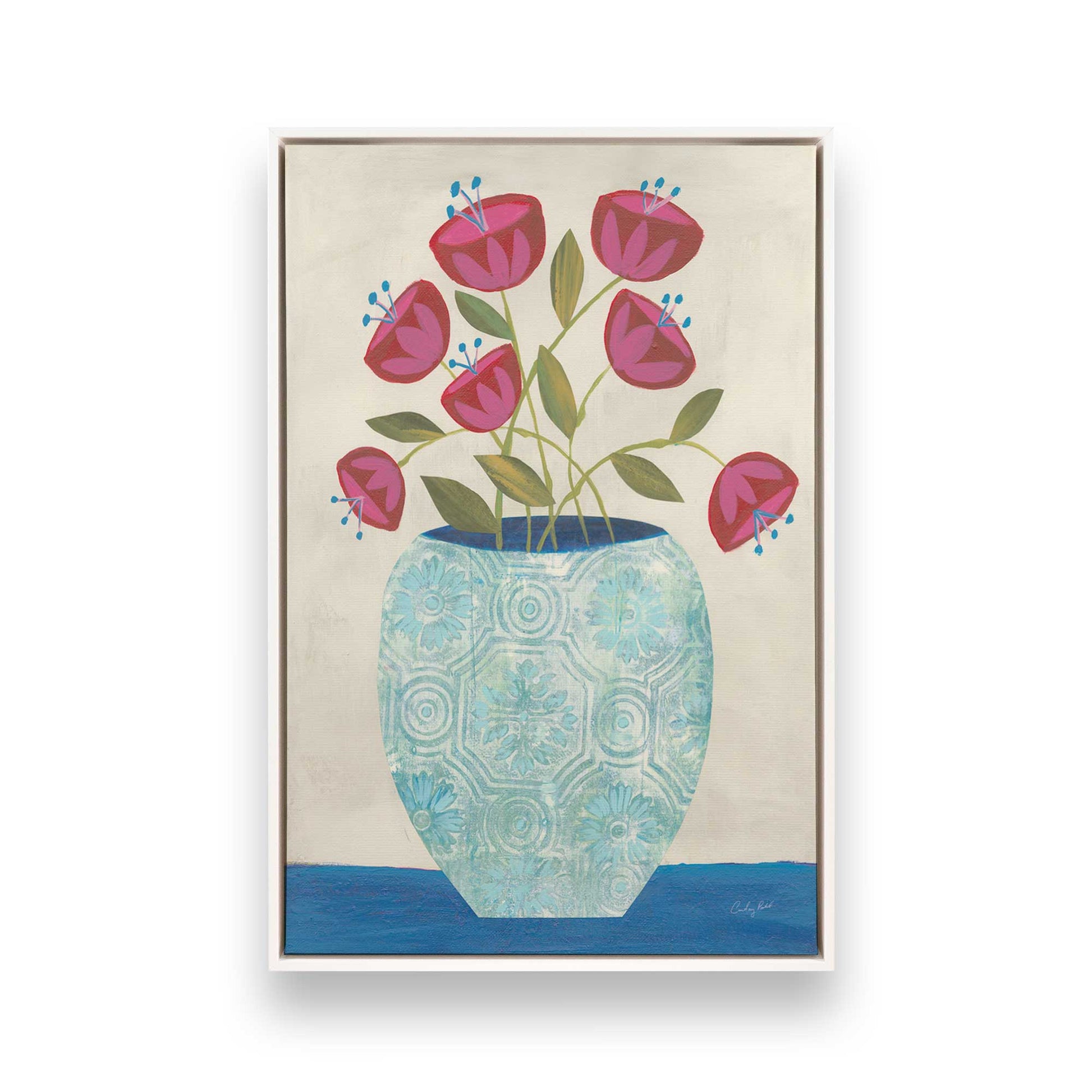 [Color:Opaque White], Picture of art in a White frame