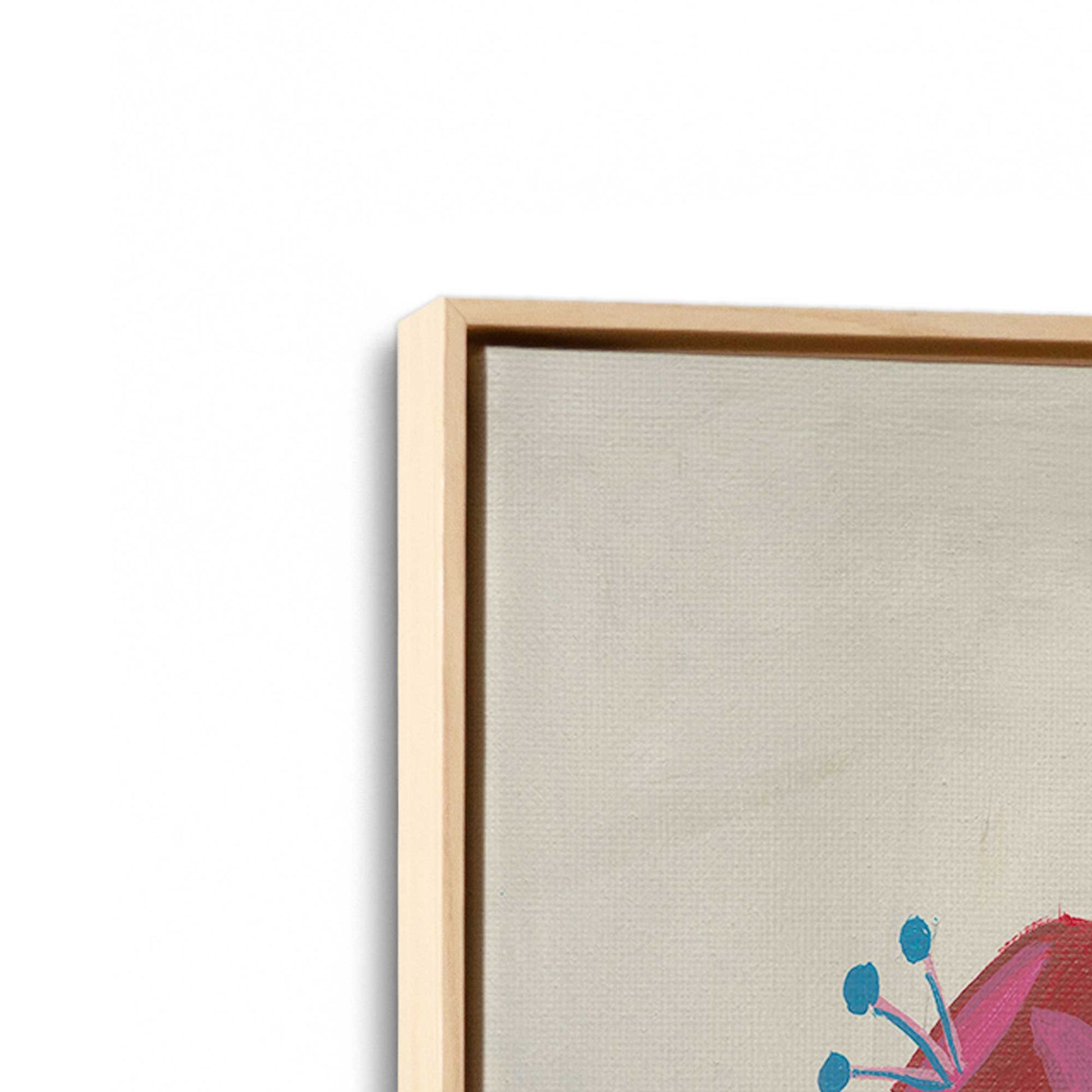 [Color:American Maple], Picture of art in a American Maple frame at an angle