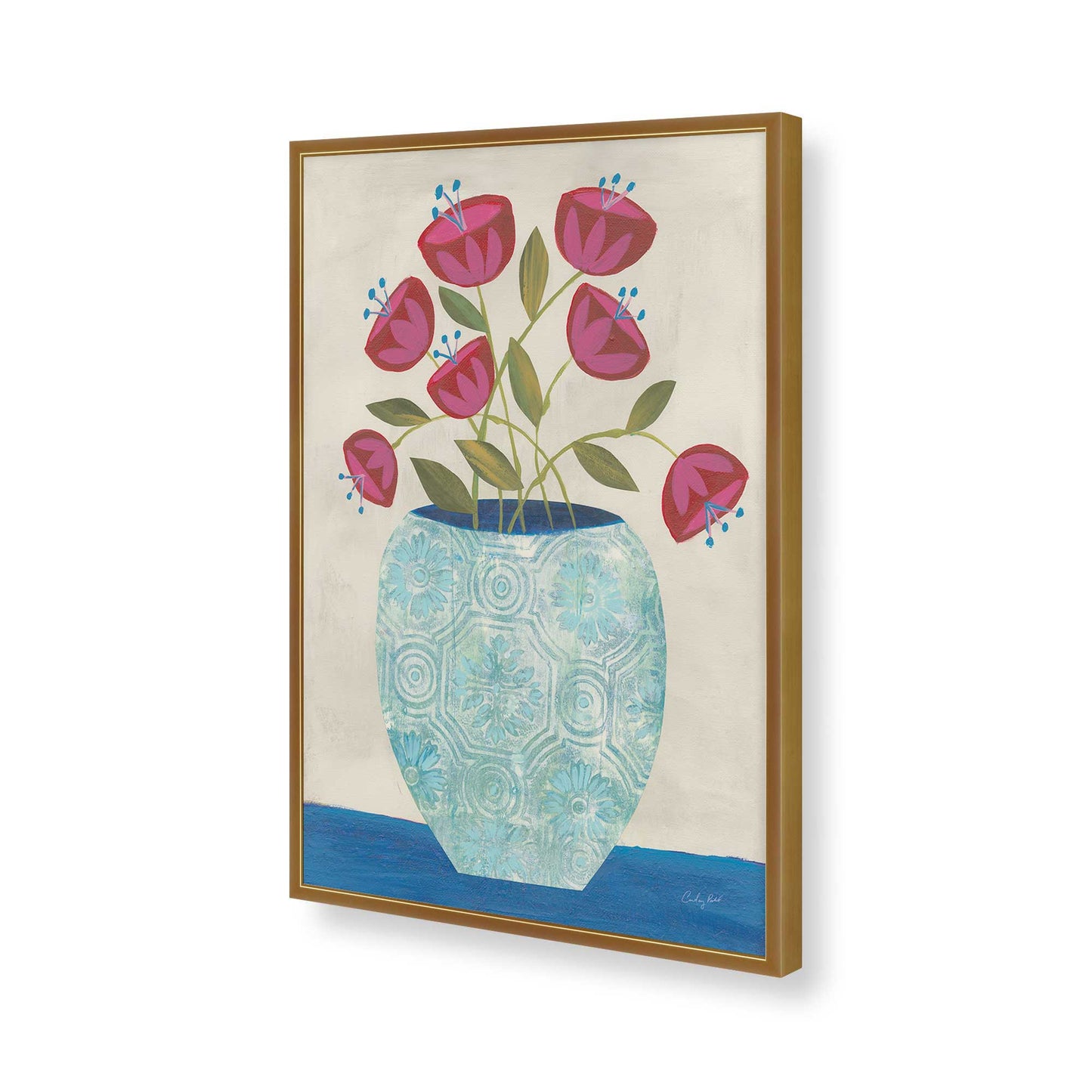 [Color:Polished Gold], Picture of art in a Polished Gold frame of the corner