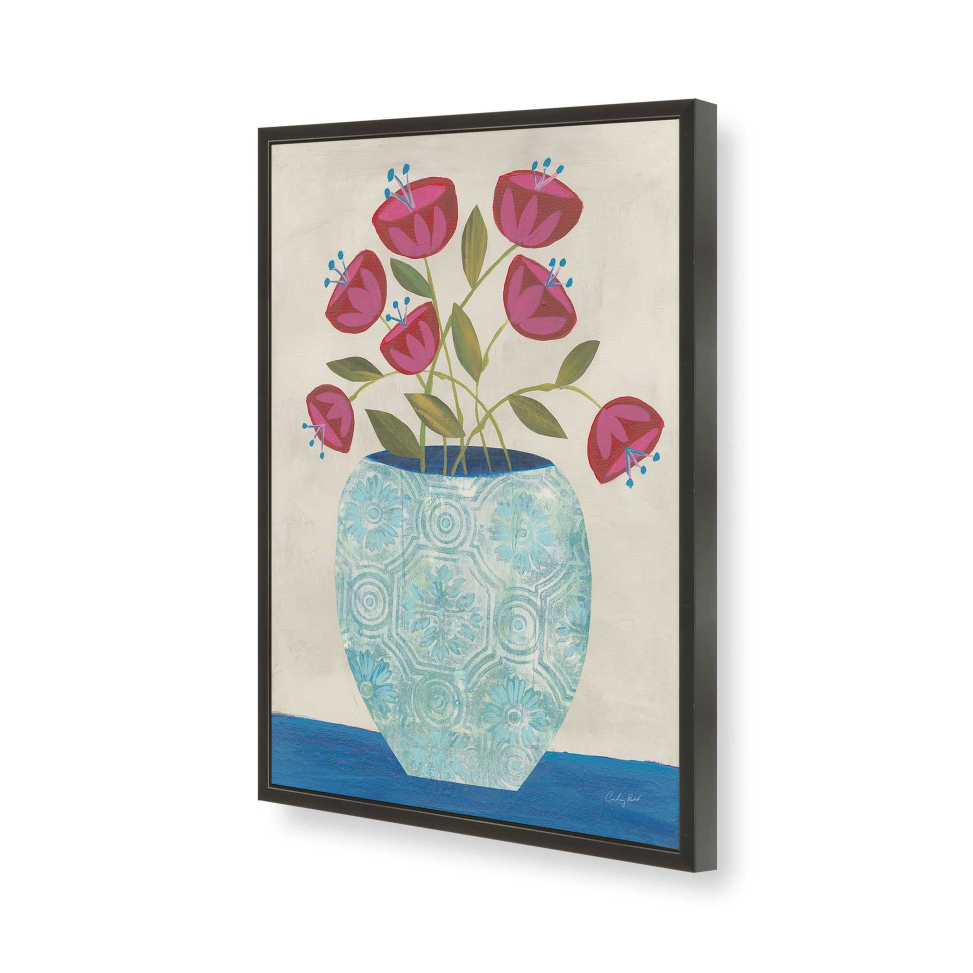 [Color:Satin Black], Picture of art in a Satin Black frame of the corner