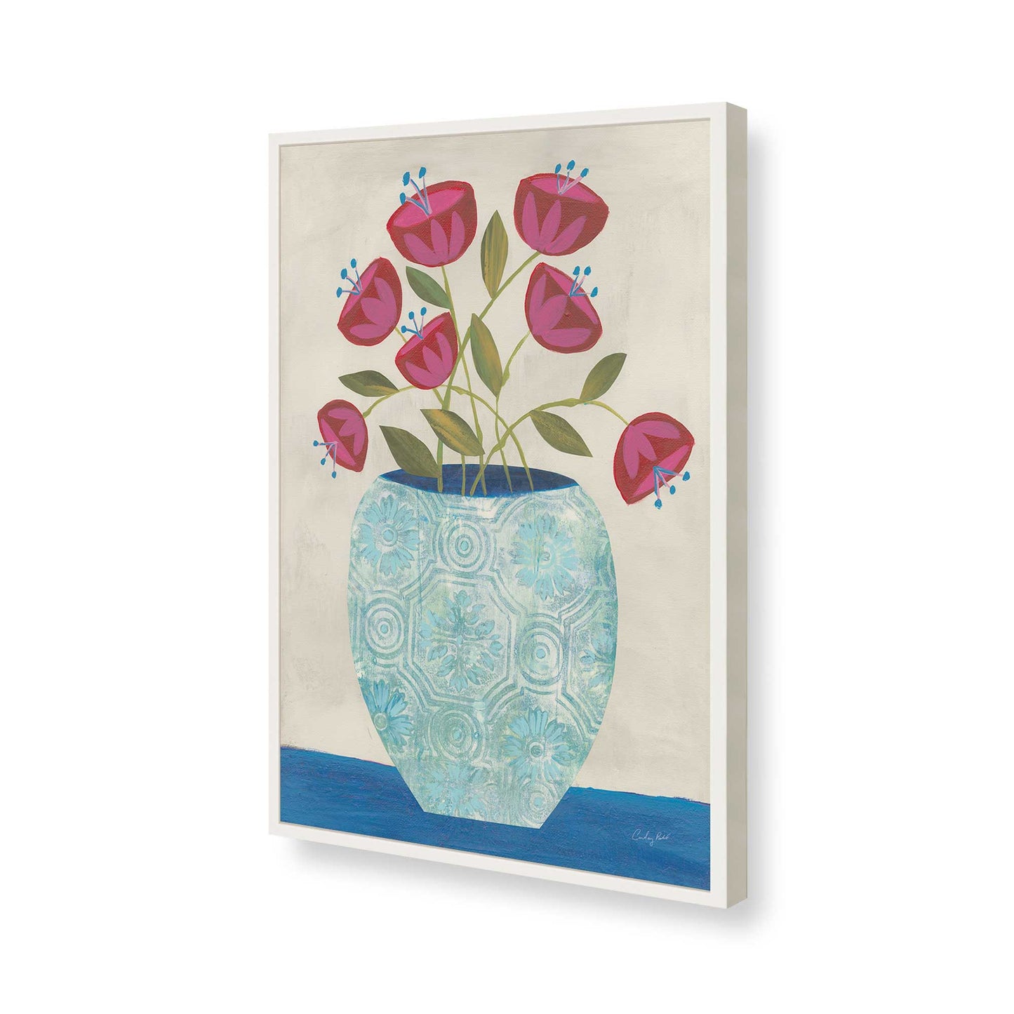 [Color:Opaque White], Picture of art in a Opaque White frame of the corner