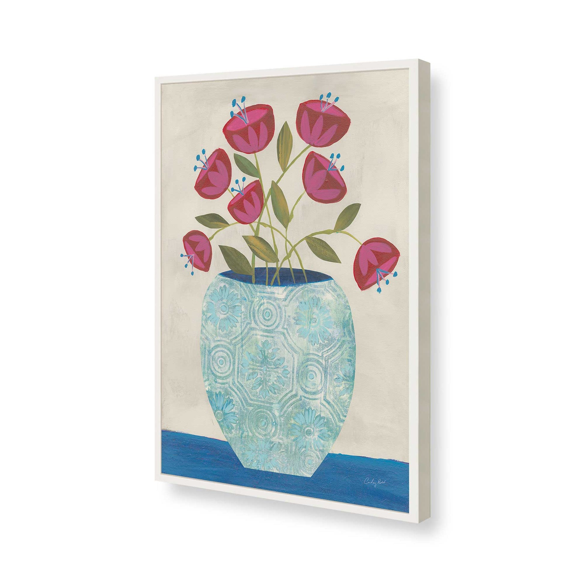 [Color:Opaque White], Picture of art in a Opaque White frame of the corner