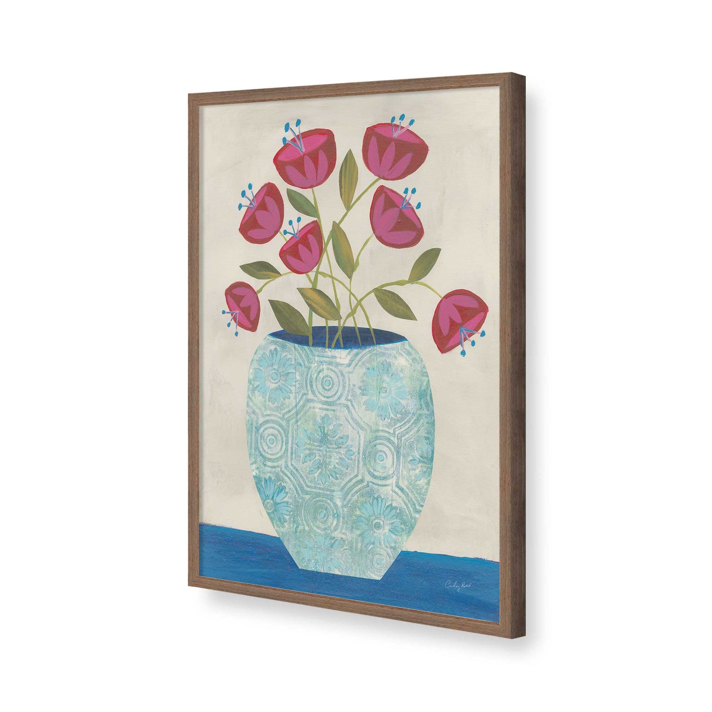 [Color:Walnut], Picture of art in a Walnut frame of the corner