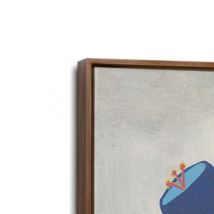[Color:Walnut], Picture of art in a Walnut frame at an angle