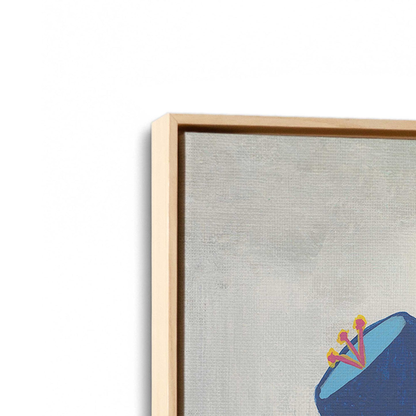 [Color:American Maple], Picture of art in a American Maple frame at an angle