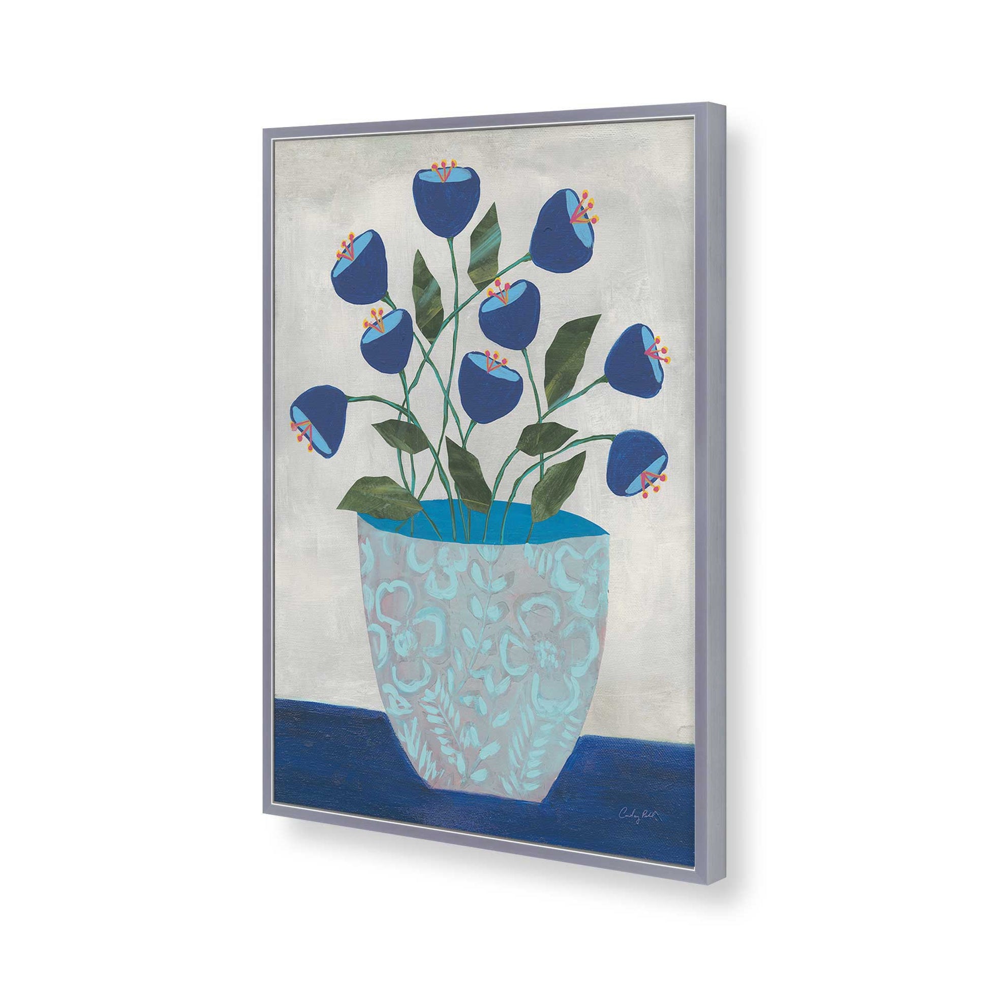 [Color:Polished Chrome], Picture of art in a Polished Chrome frame of the corner