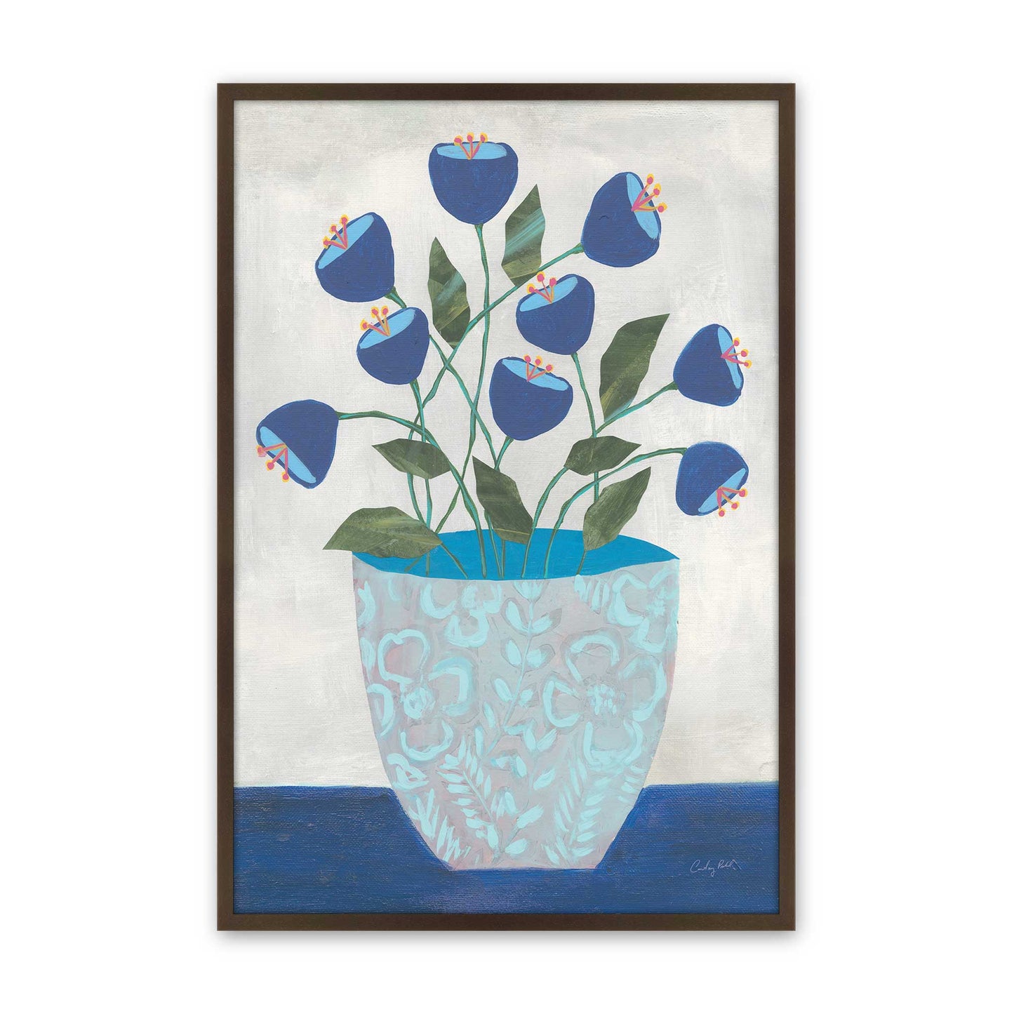 [Color:Brown], Picture of art in a Brown frame