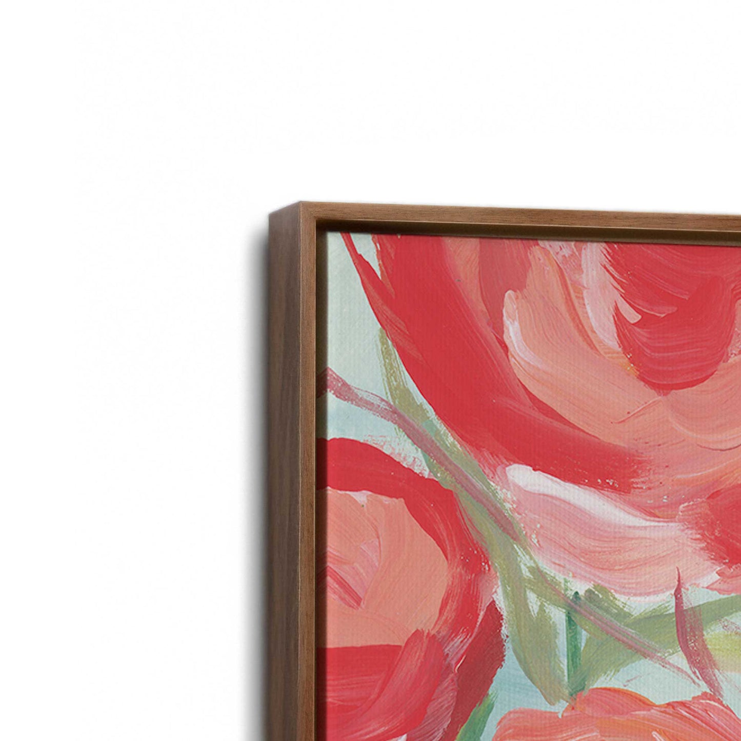 [Color:Walnut], Picture of art in a Walnut frame at an angle