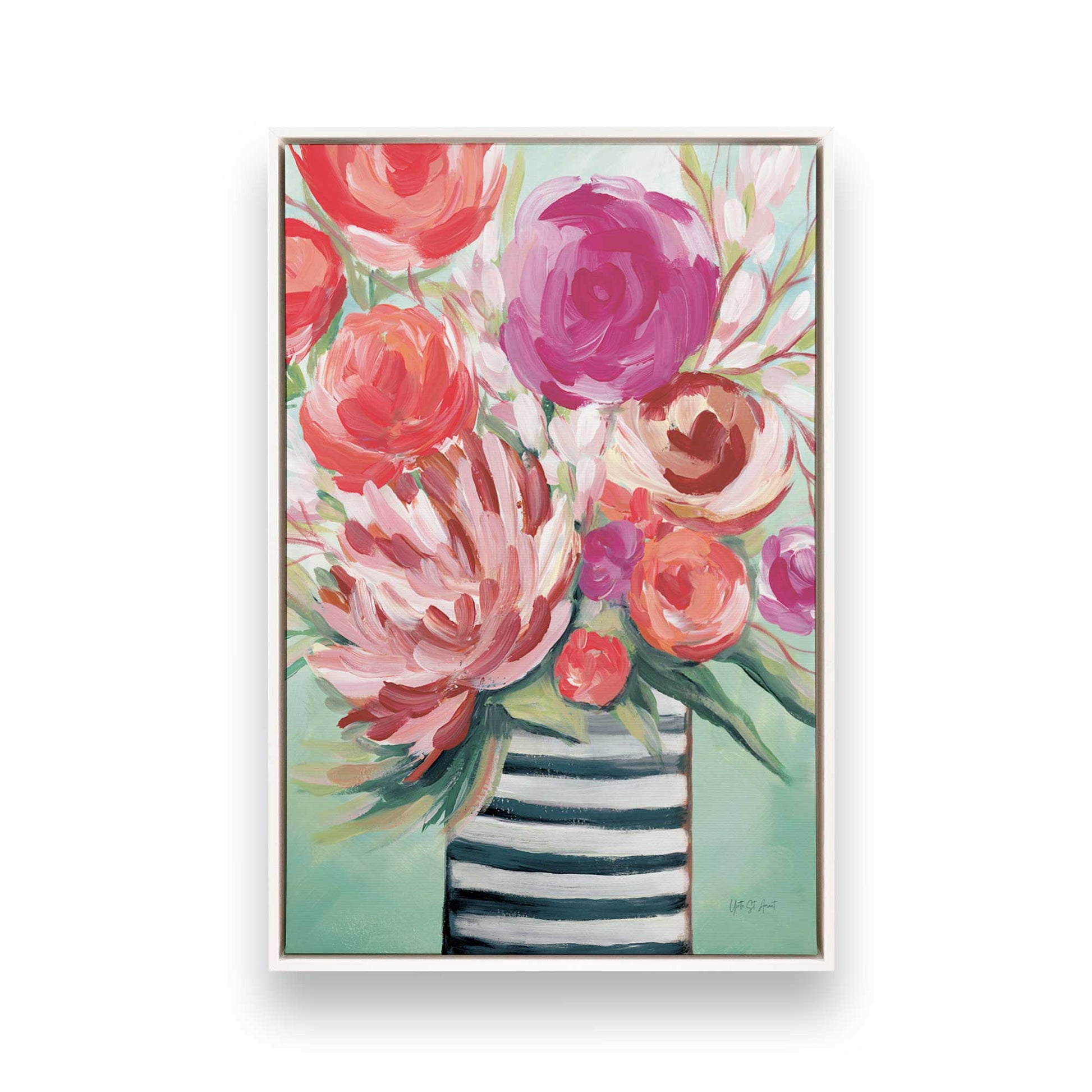 [Color:Opaque White], Picture of art in a White frame