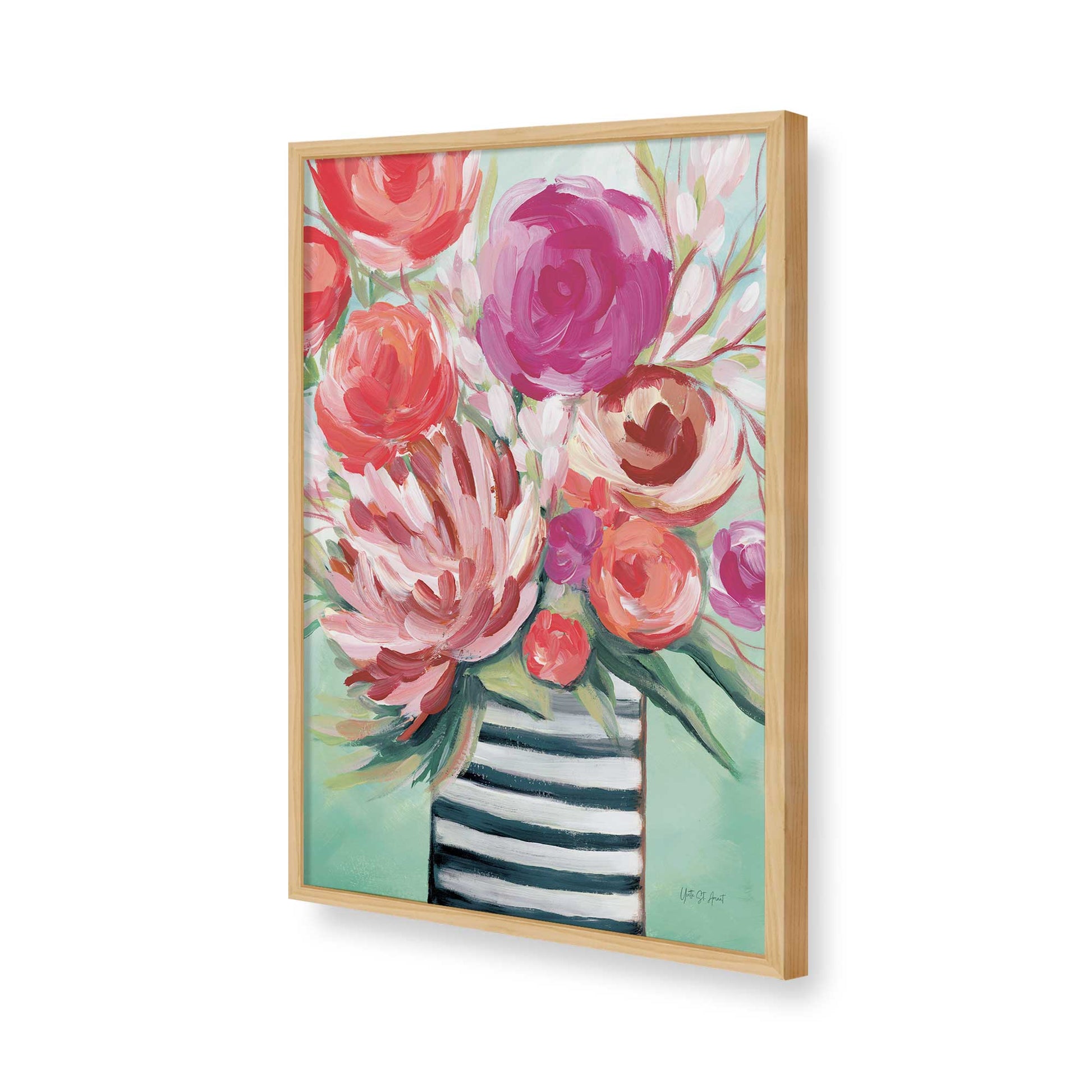 [Color:American Maple], Picture of art in a American Maple frame of the corner