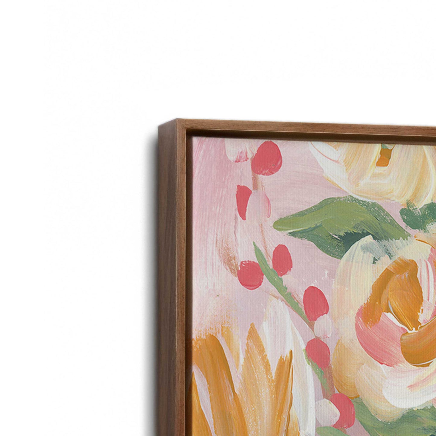 [Color:Walnut], Picture of art in a Walnut frame at an angle