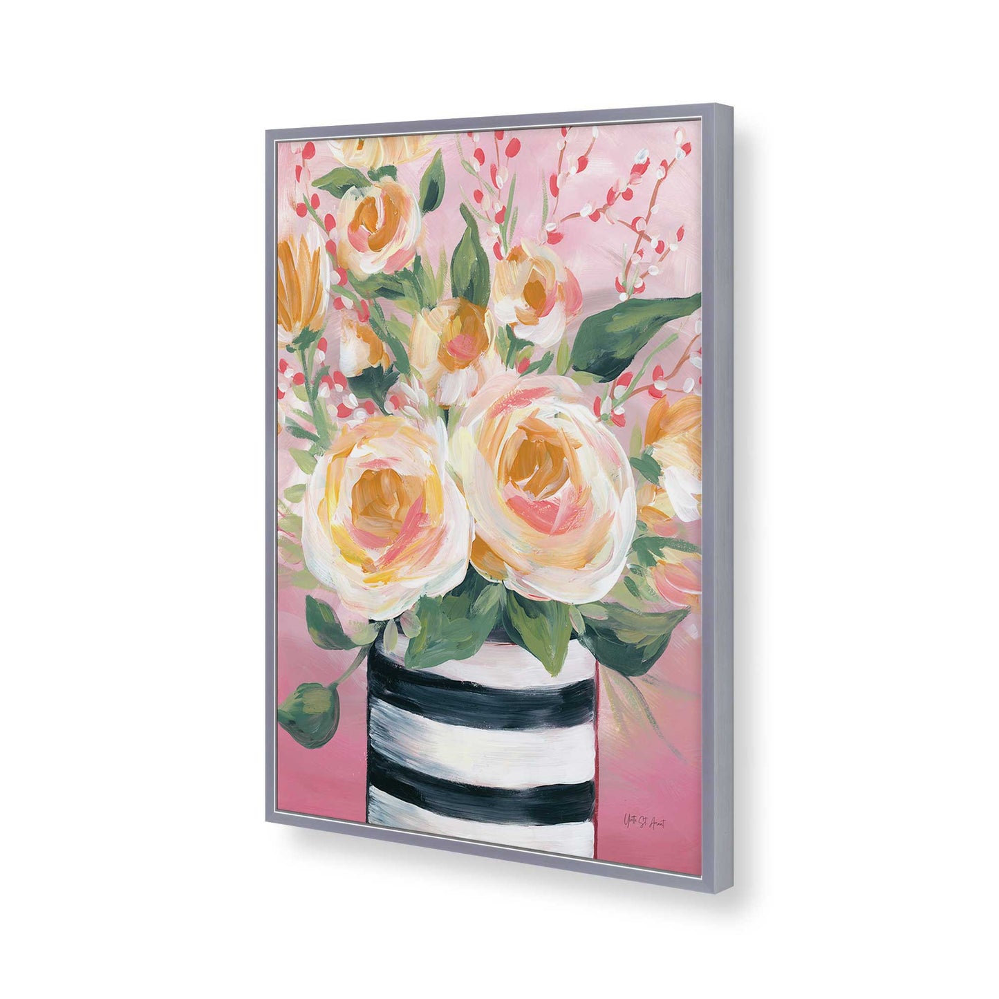 [Color:Polished Chrome], Picture of art in a Polished Chrome frame of the corner