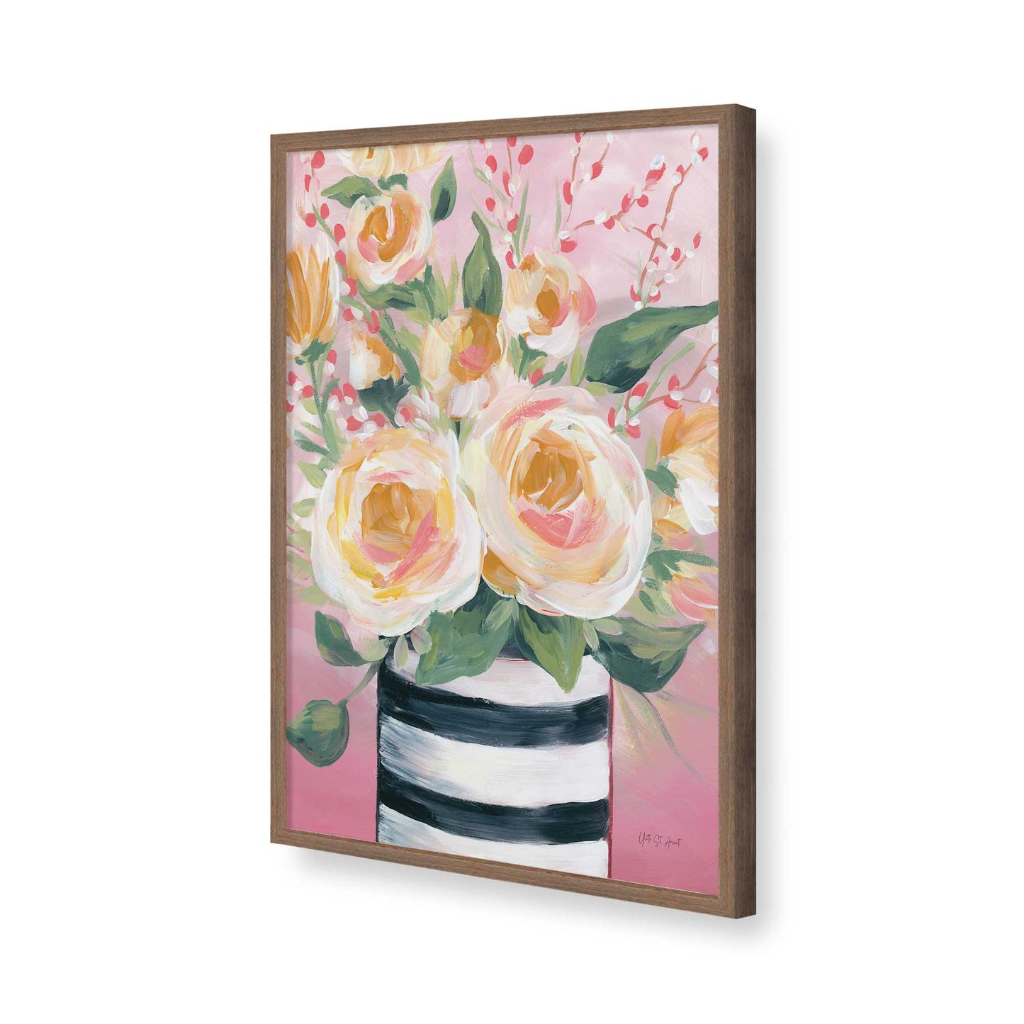 [Color:Walnut], Picture of art in a Walnut frame of the corner