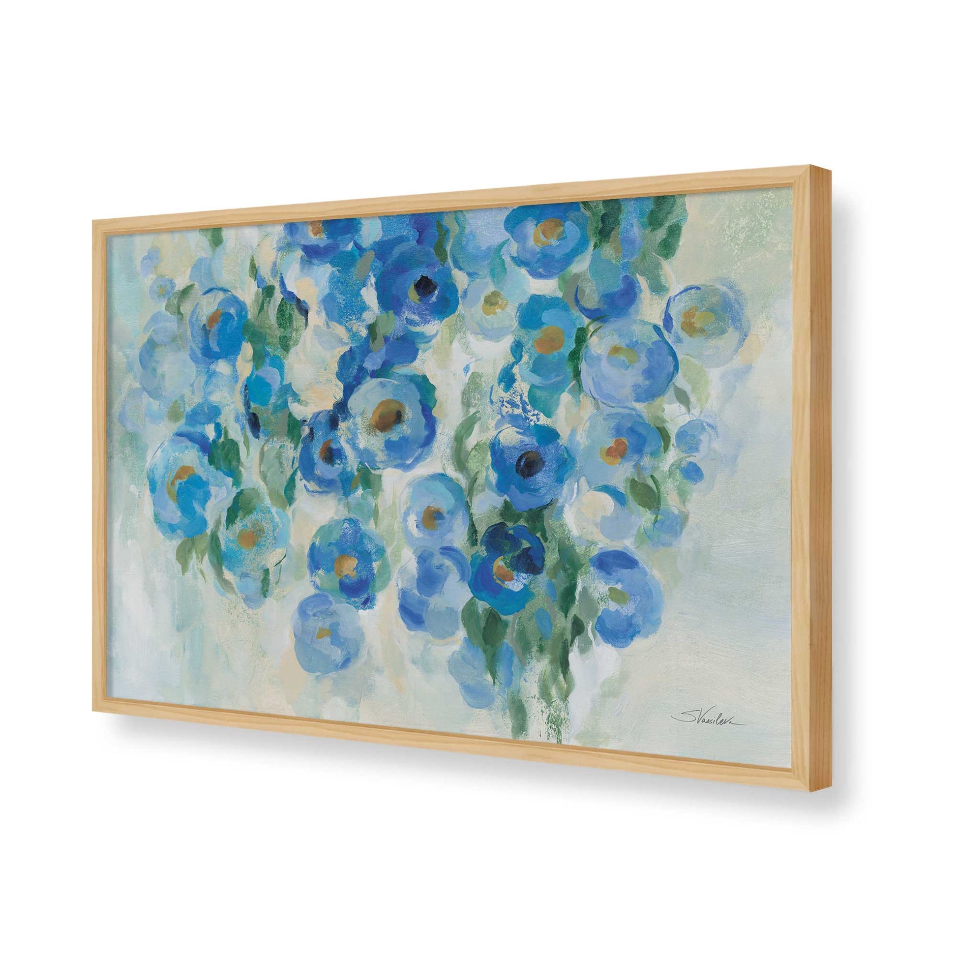 [Color:American Maple], Picture of art in a American Maple frame of the corner