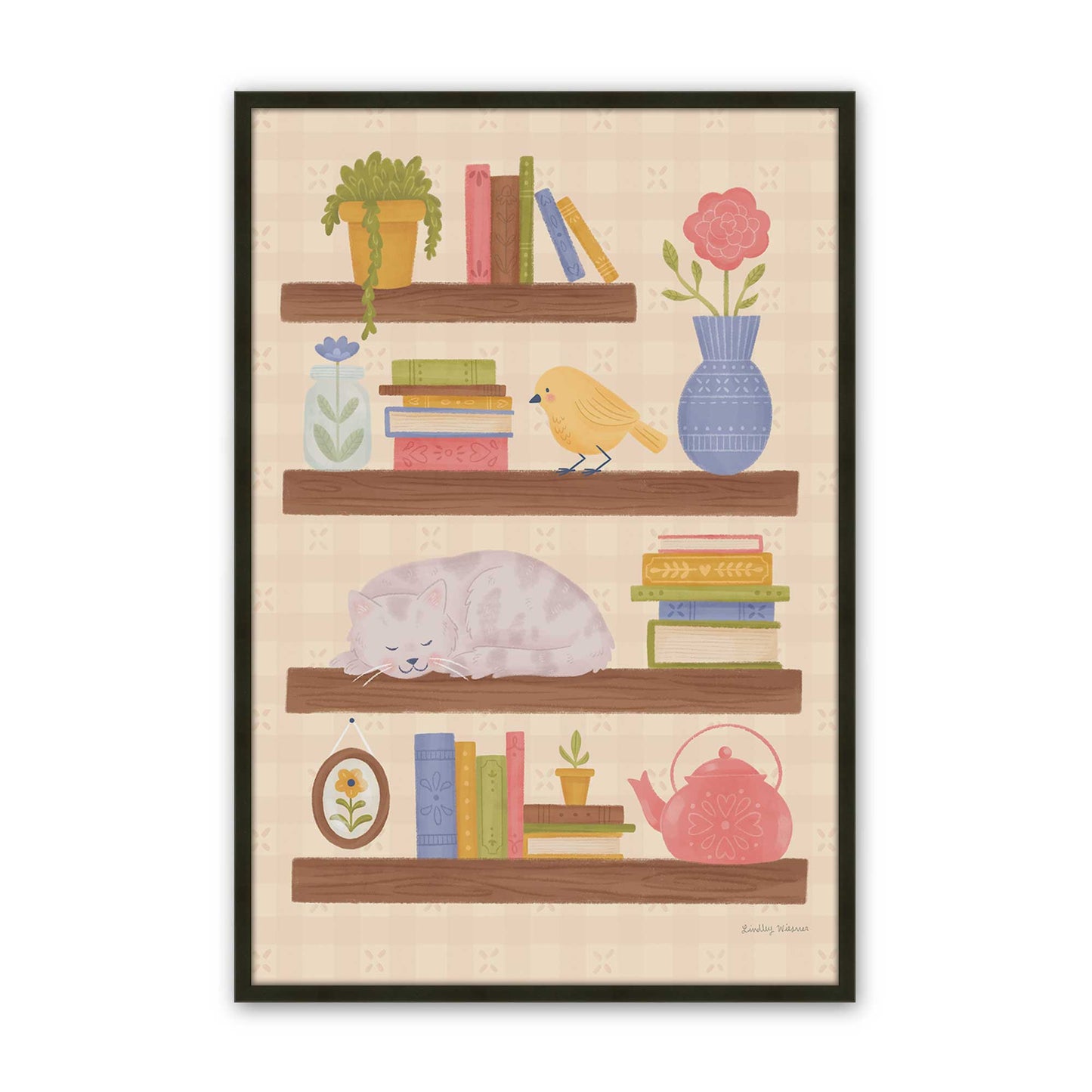 [Color:Satin Black], Picture of art in a Satin Black frame