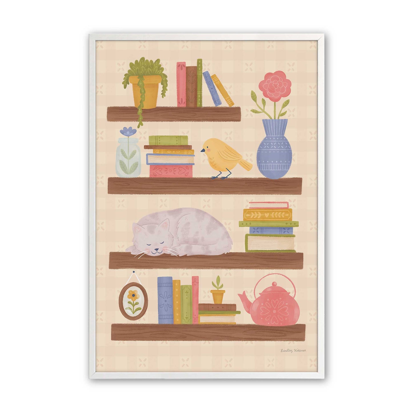 [Color:Opaque White], Picture of art in a Opaque White frame