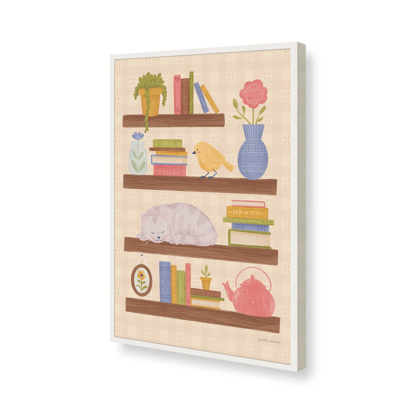 [Color:Opaque White], Picture of art in a Opaque White frame of the corner