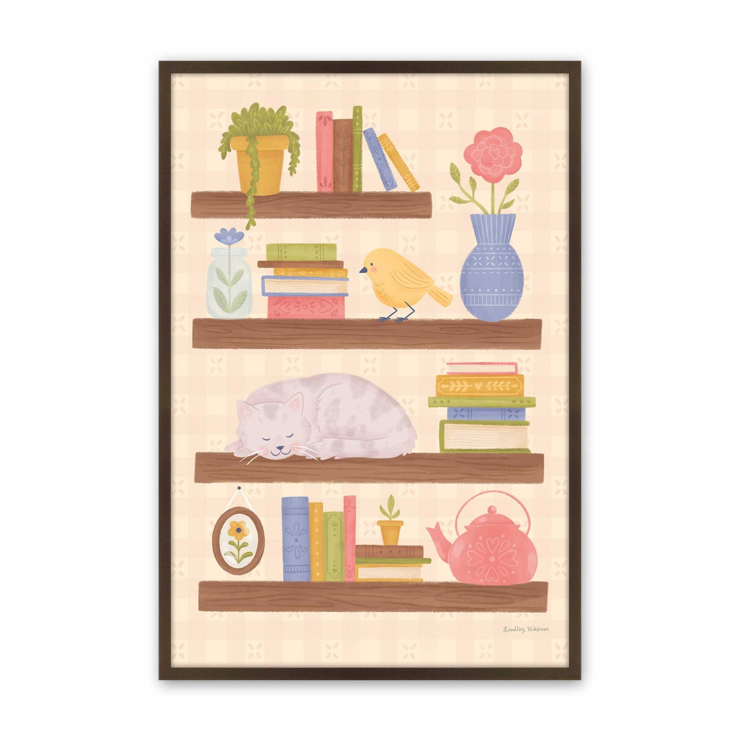 [Color:Brown], Picture of art in a Brown frame