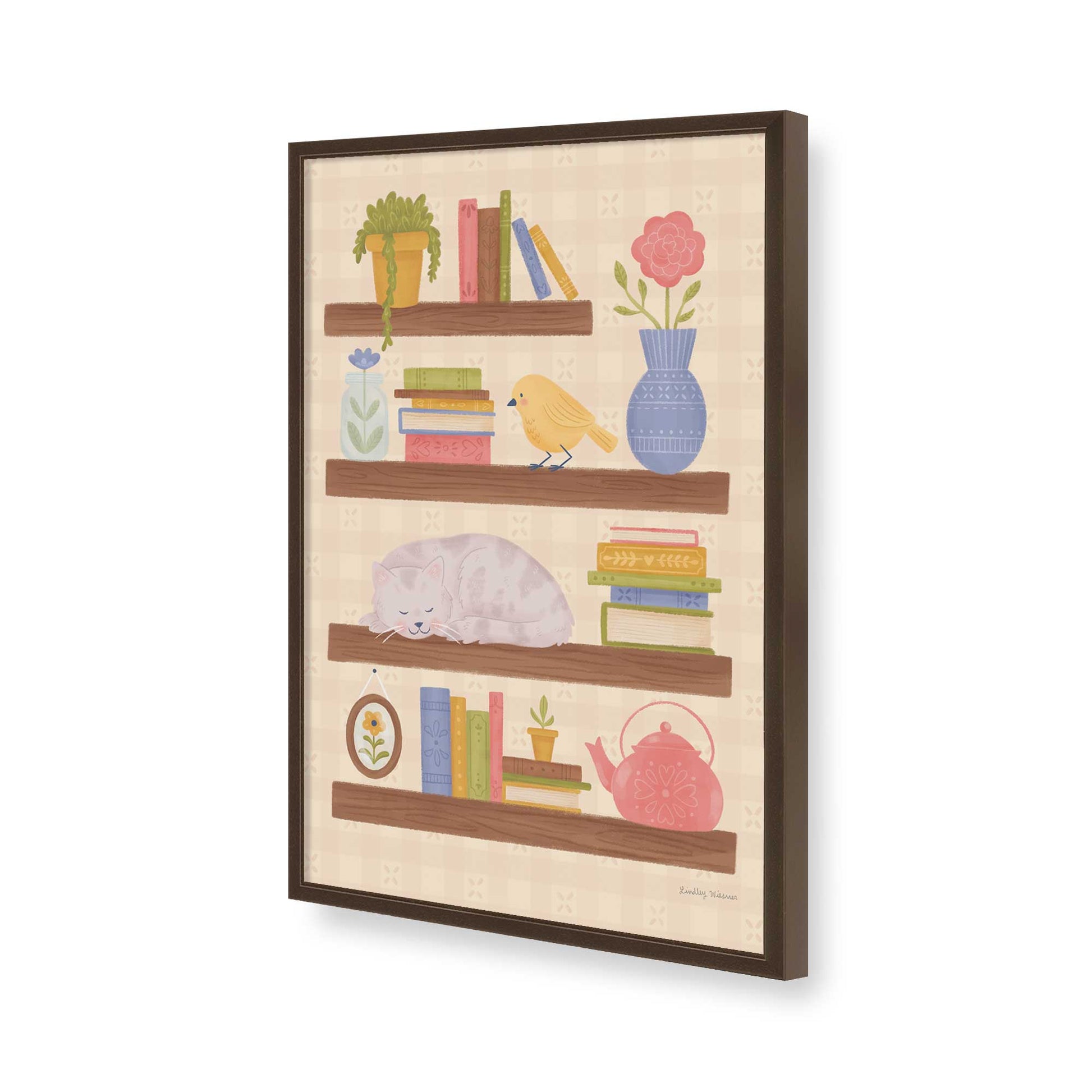 [Color:Belvinder Brown], Picture of art in a Belvinder Brown frame of the corner