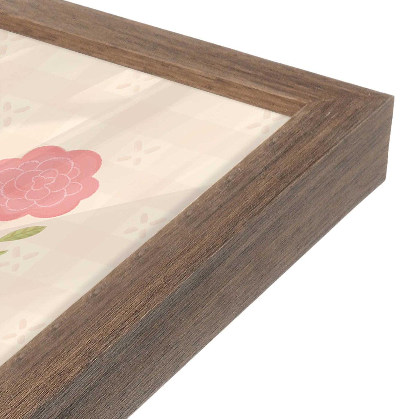 [Color:Walnut], Picture of art in a Walnut frame at an angle